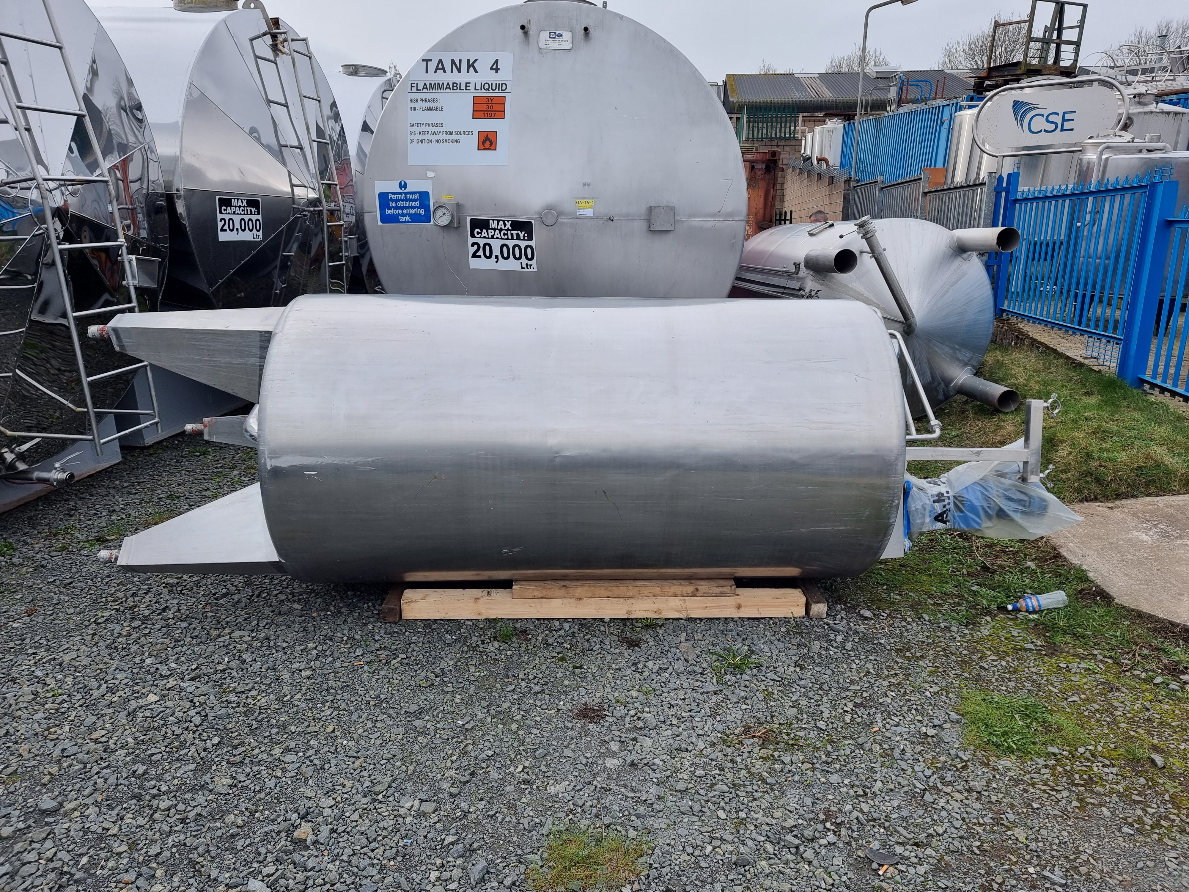 Used Selection Of Stainless Steel Tanks 20,000 ltr to 2,500 ltr