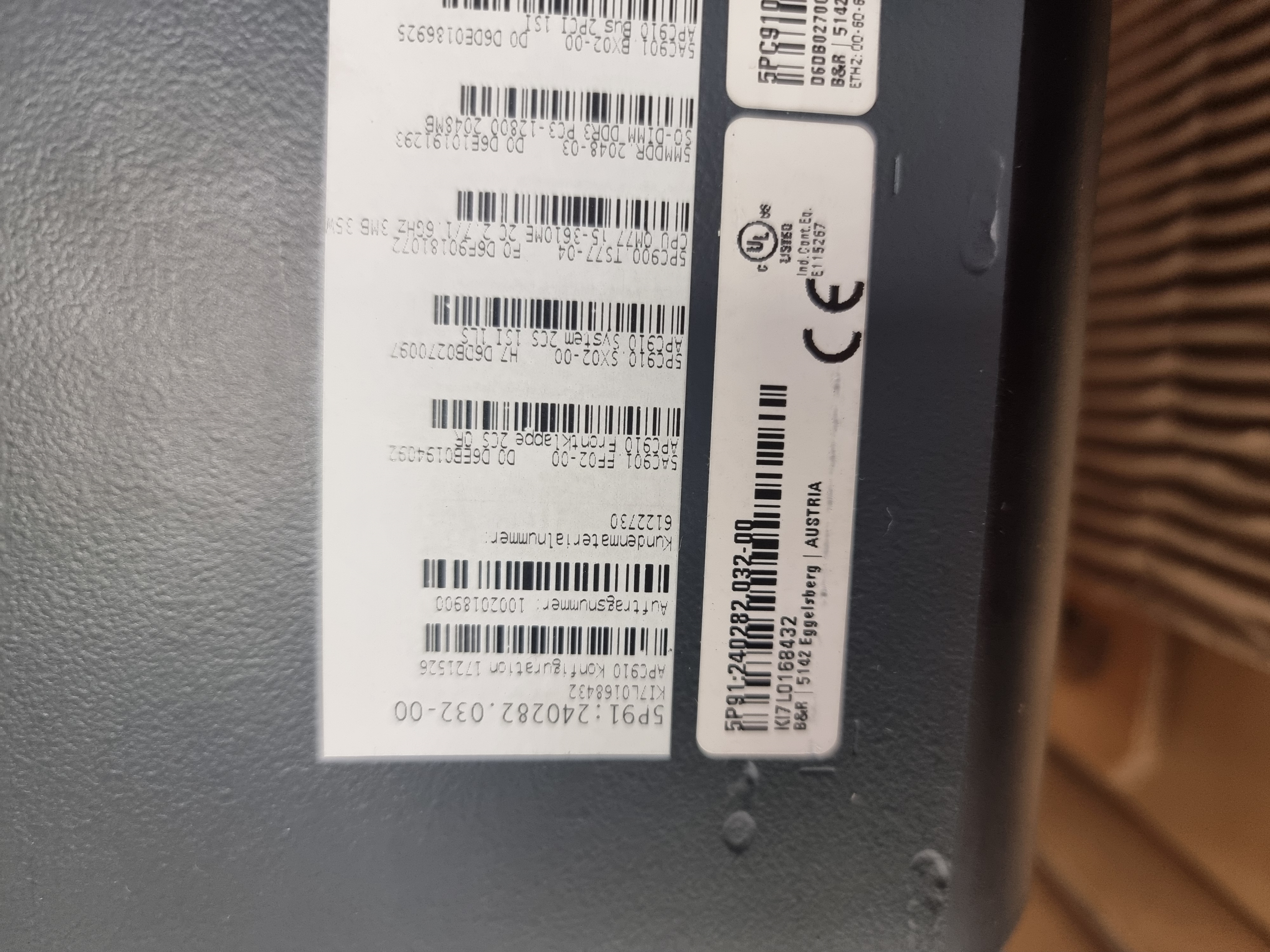 B&R Automation Industrial PC 901 | 5P91:240282.032-00 | IMA p/n: 001006523713