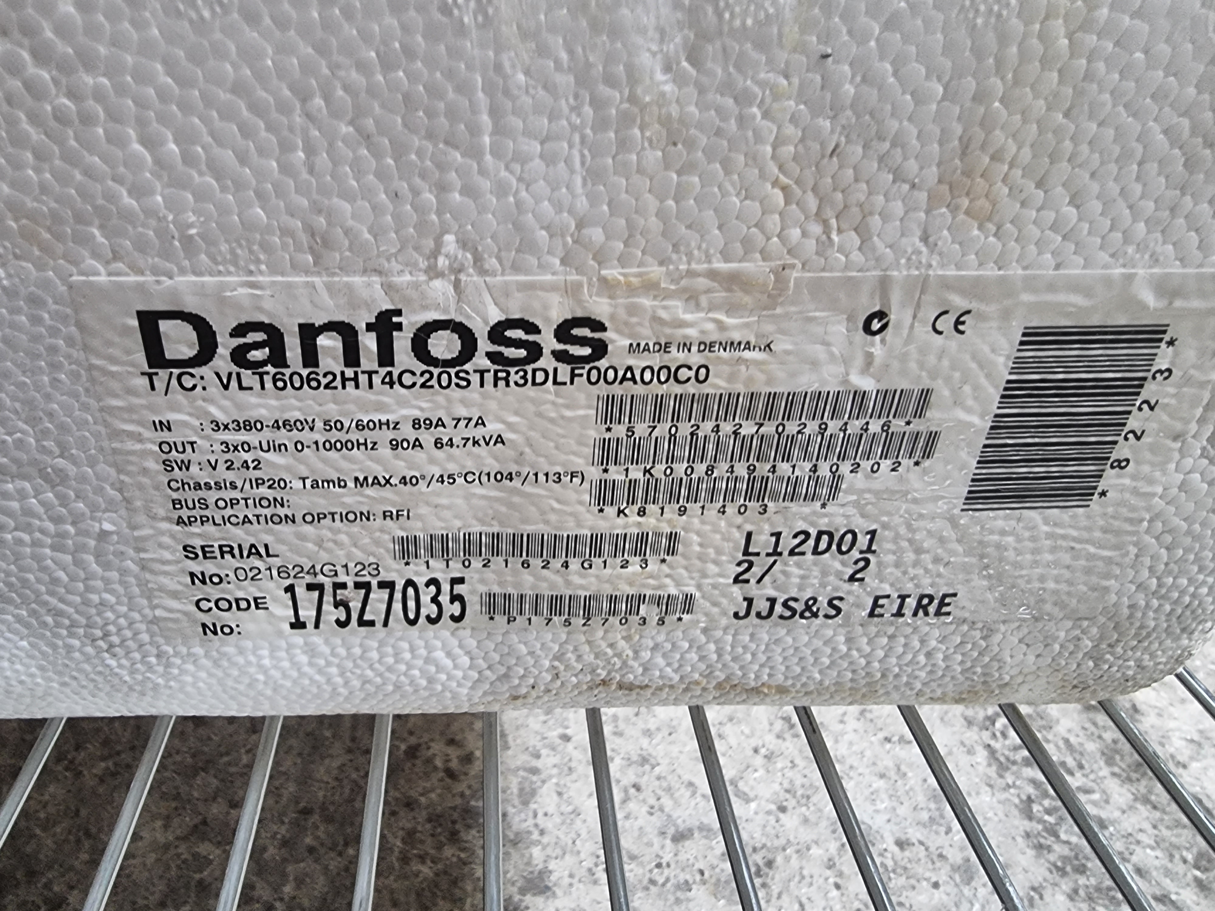 Danfoss 175Z7035 Inverter 45kW | VTL6062HT4C20STR3DLF00A00C0