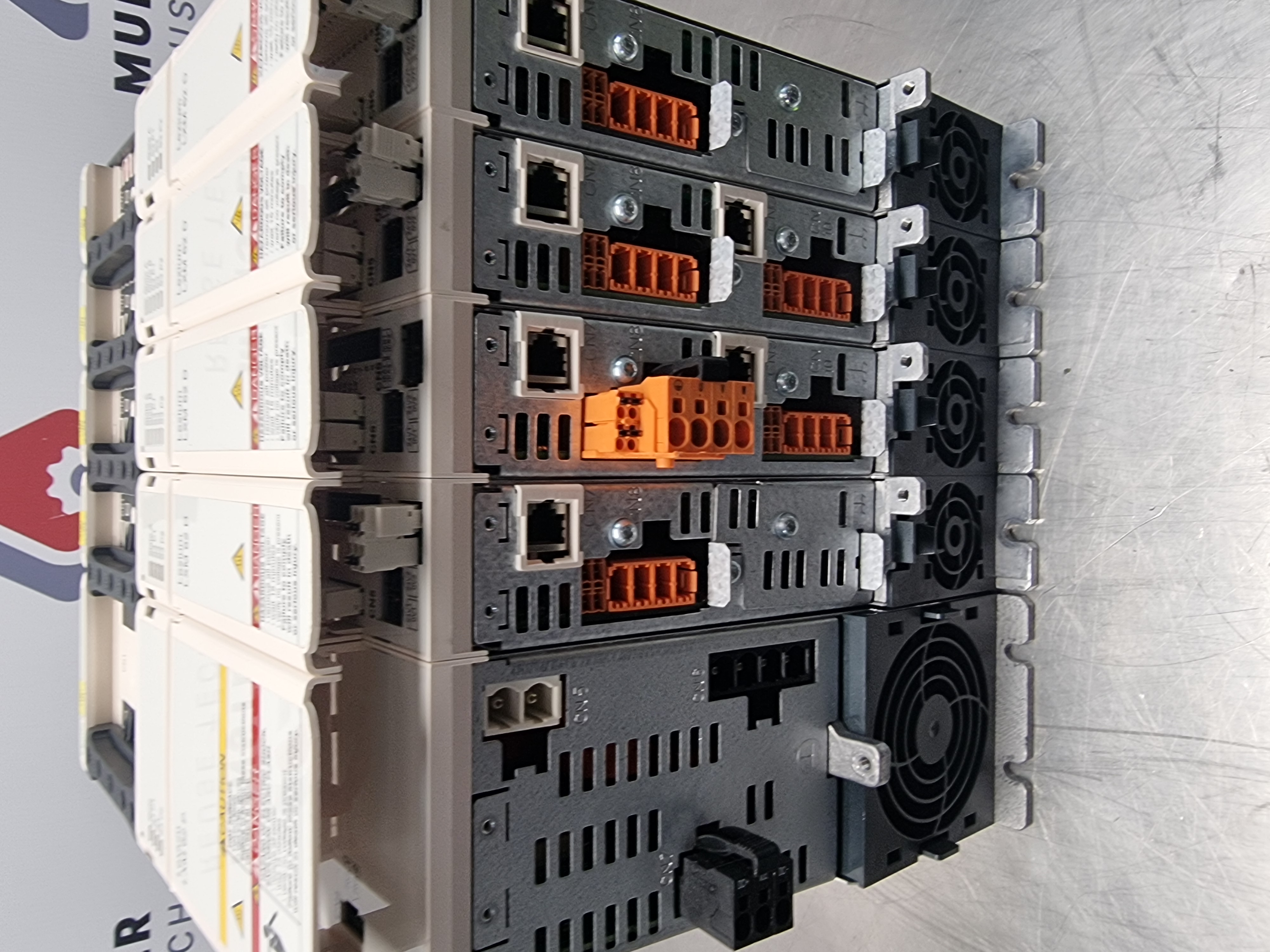 Used Schneider Lexium LXM62PD84A11000 Power Supply c/w 4 no. Lexium Single Drives