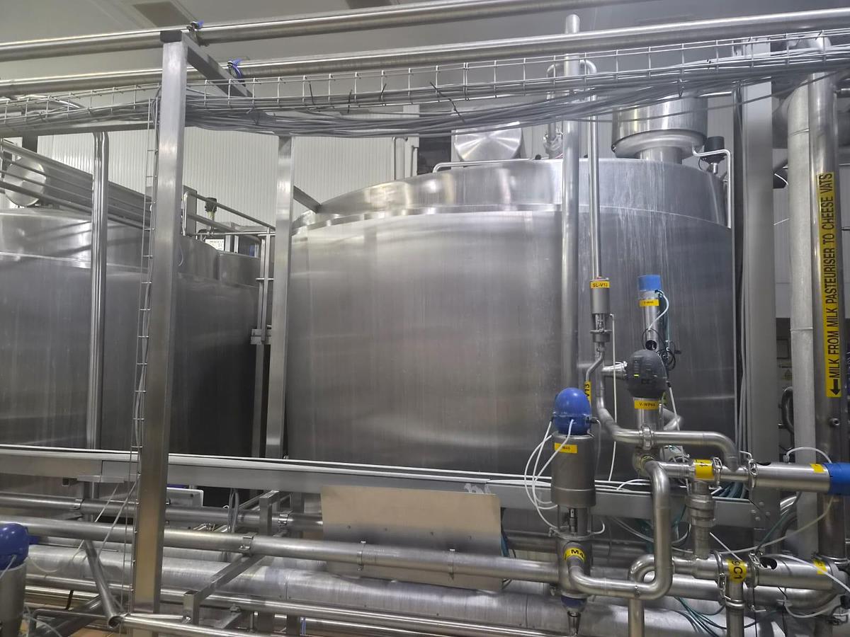 Used APV Curd Master 18,000 ltr Cheese Vats