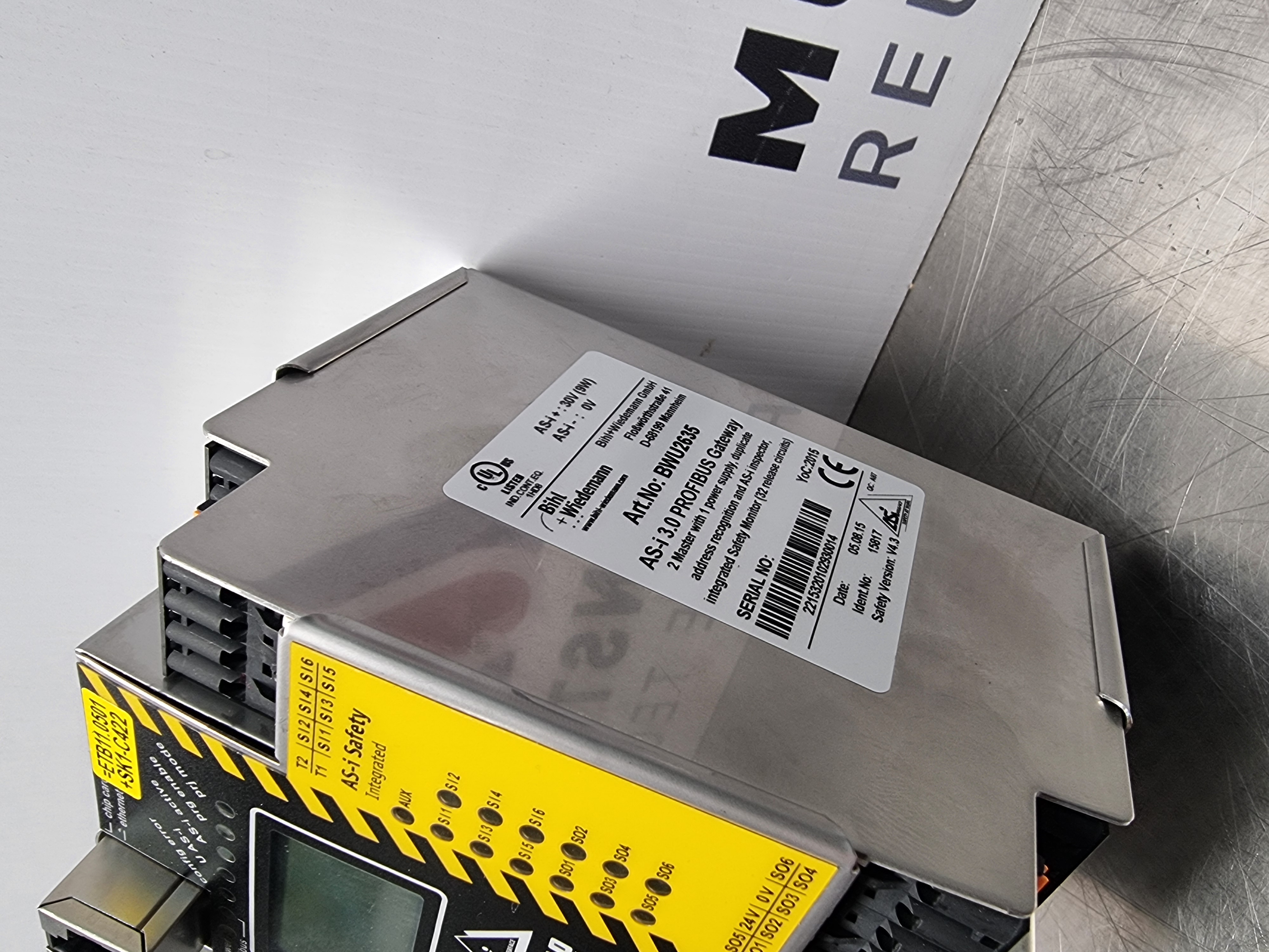 Used Bihl + Wiedemann BWU2635 AS-i Profibus Gateway | Version: V4.3