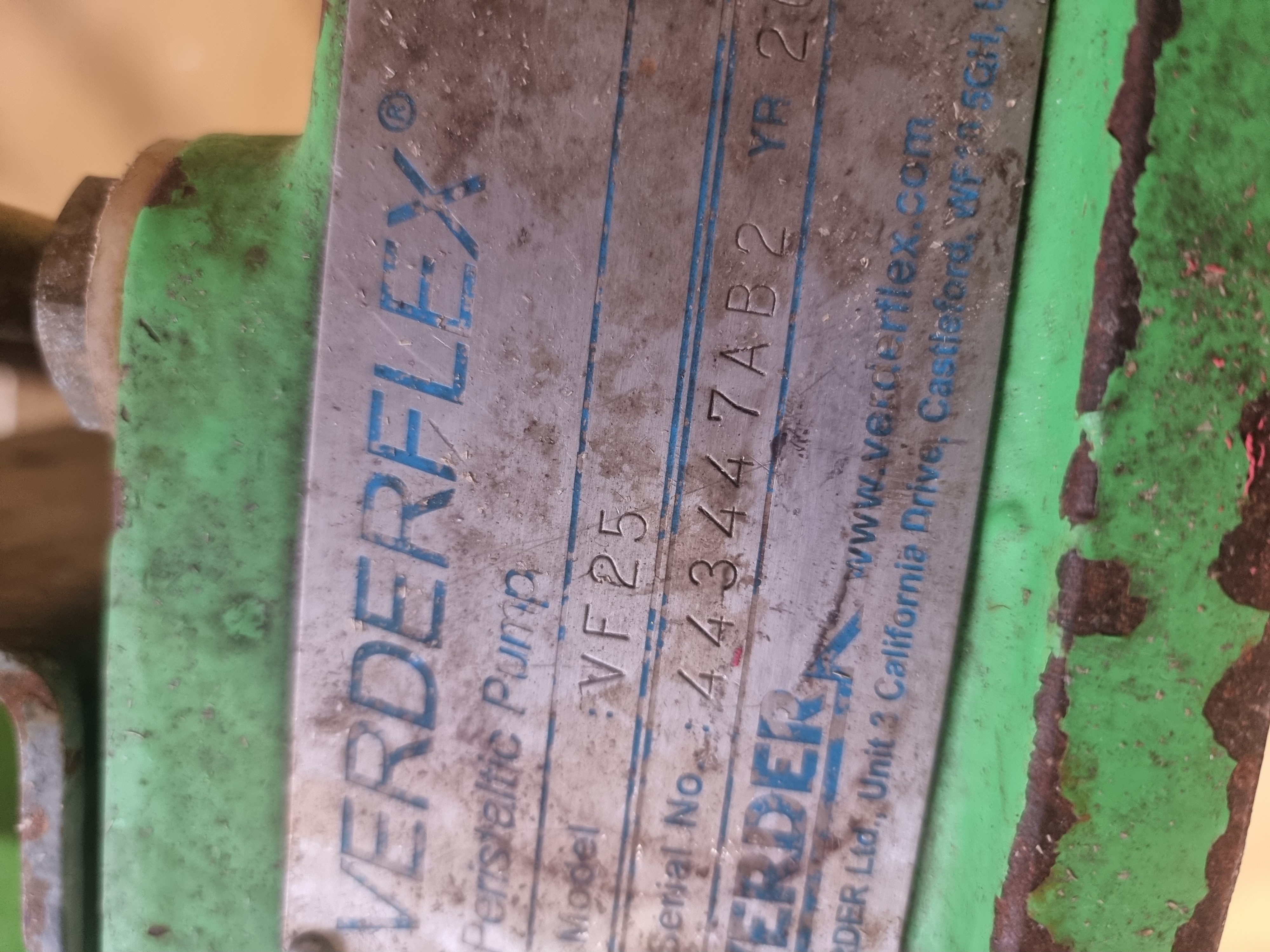 Used Verderflex VF25 Industrial Peristaltic Pump