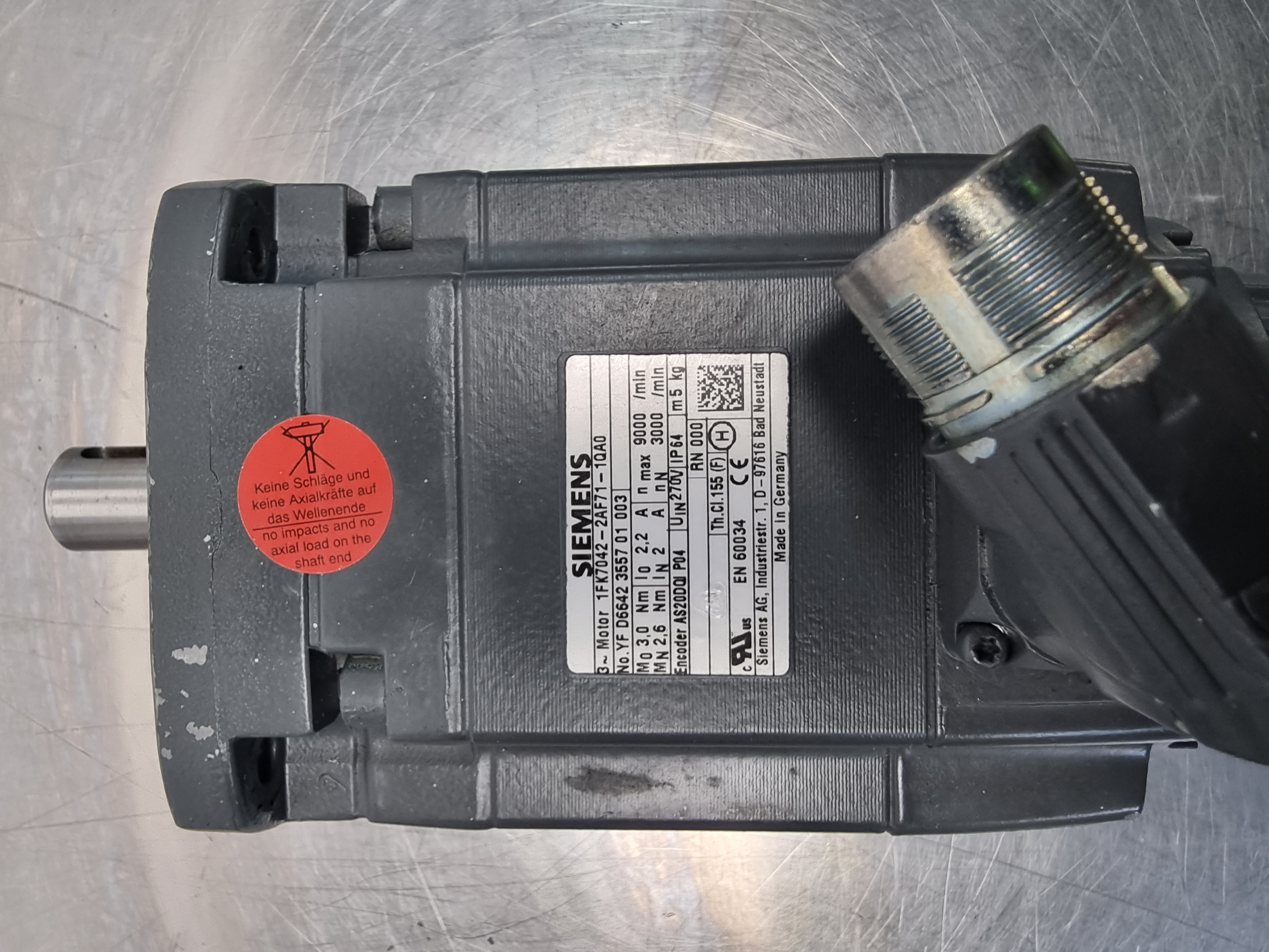 Used Siemens Simotics 1FK7042-2AF71-1QA1 Servo Motor