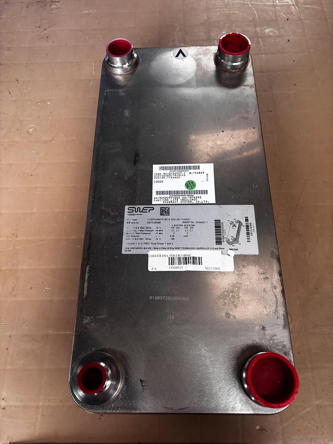 Used SWEP V120THx40/1P-SC-S 22U+35.1+2X42U Brazed Plate Heat Exchanger 0154527.1