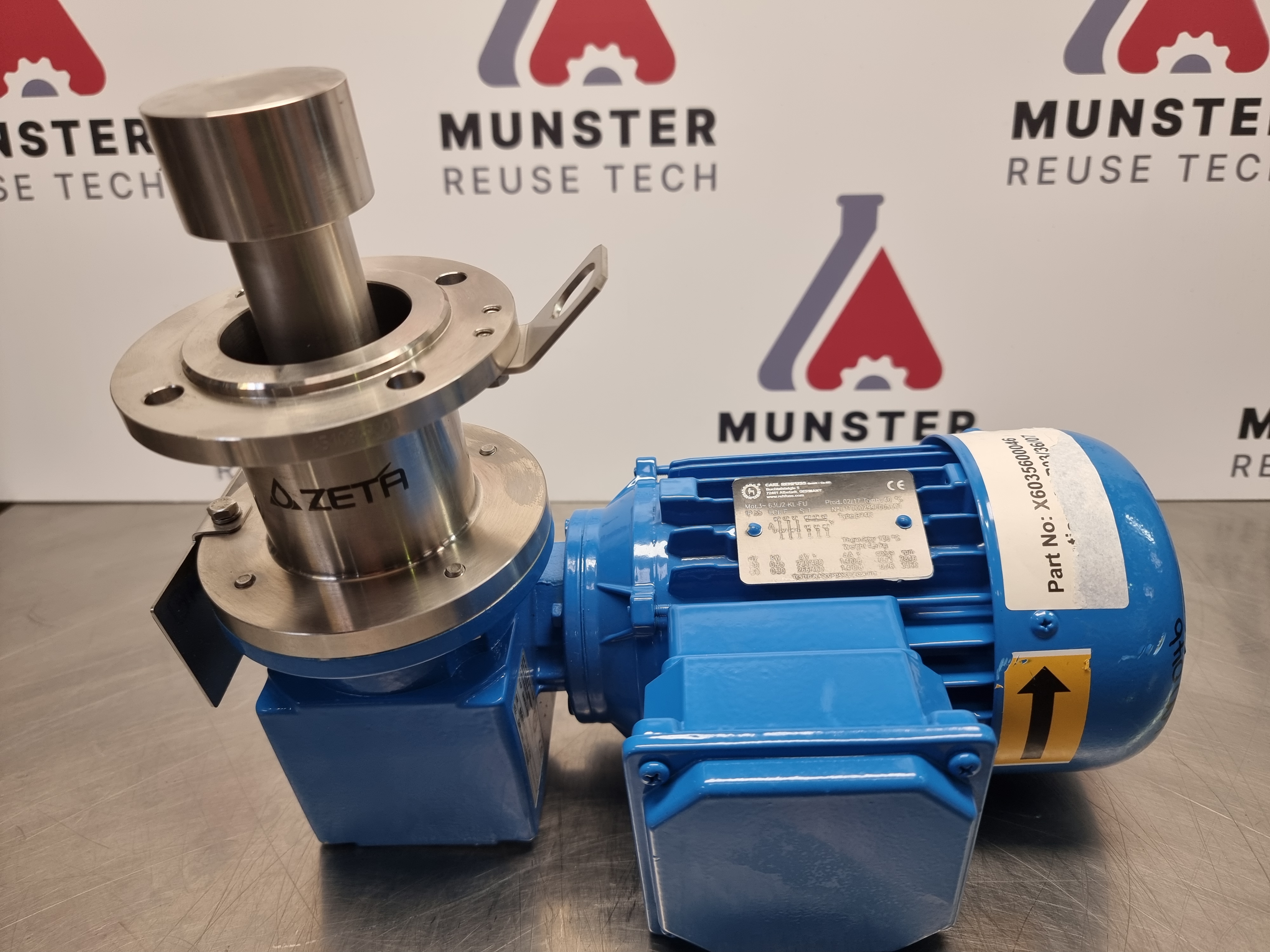 Used Zeta Bottom Mounted Magnetic Agitator BMRT | BMR 300 W S | Speed Range 75 - 575