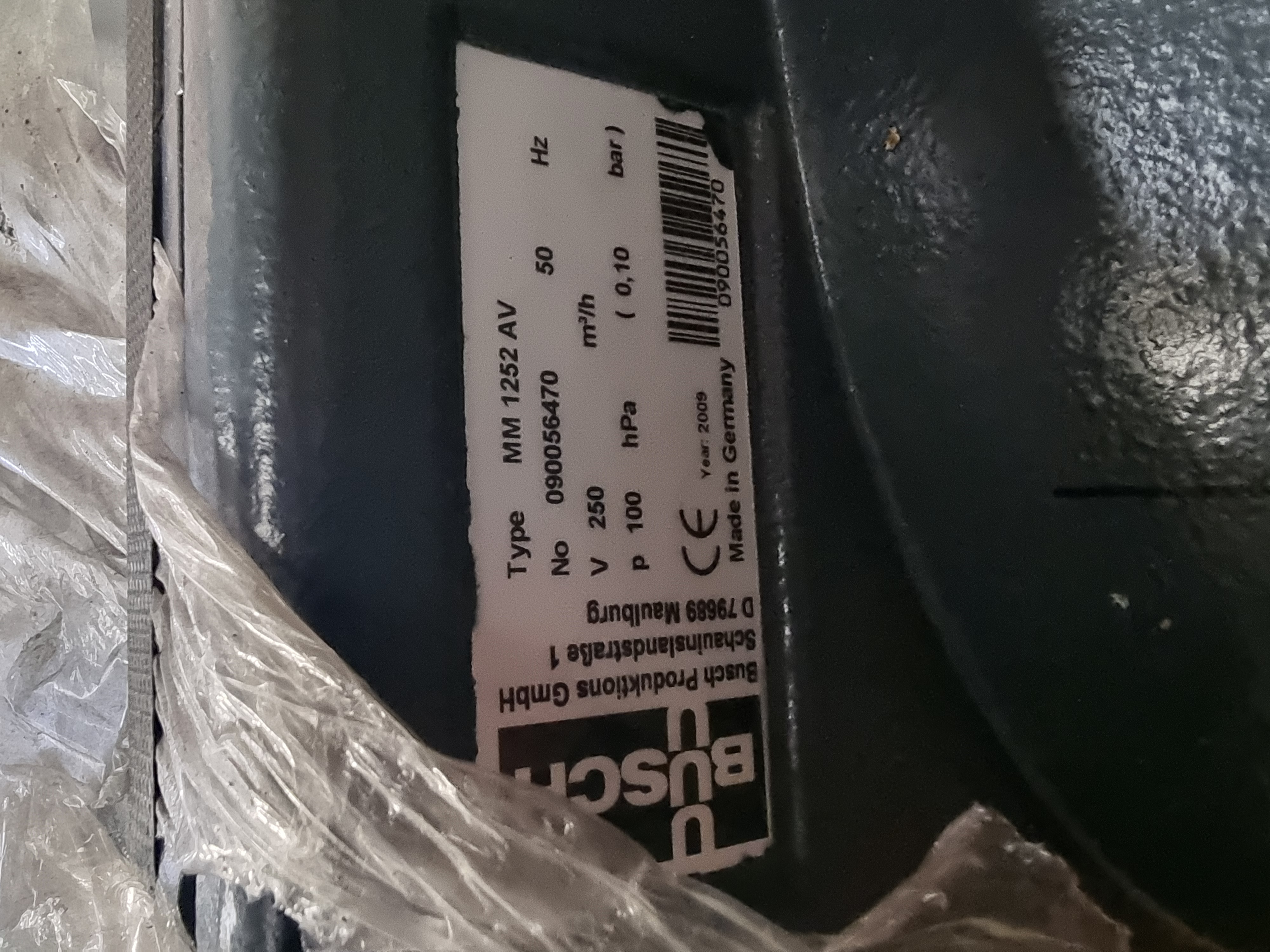 Busch Mink MM 1252 BV Vacuum Pump | 250 m³/h | Brand new & Unused