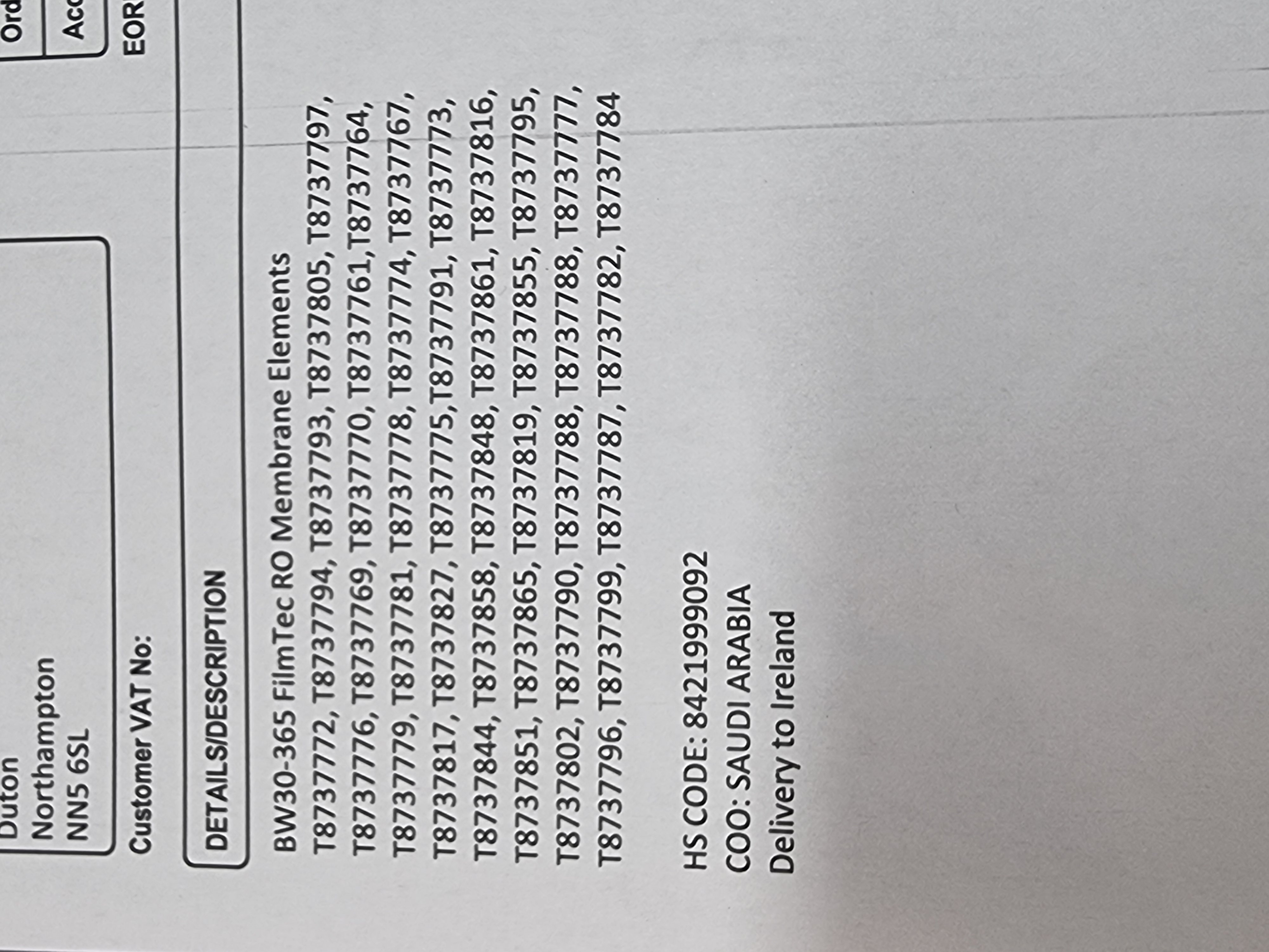 W30-365 FilmTec RO Membrane Element | 8" x 40" | 50 pcs