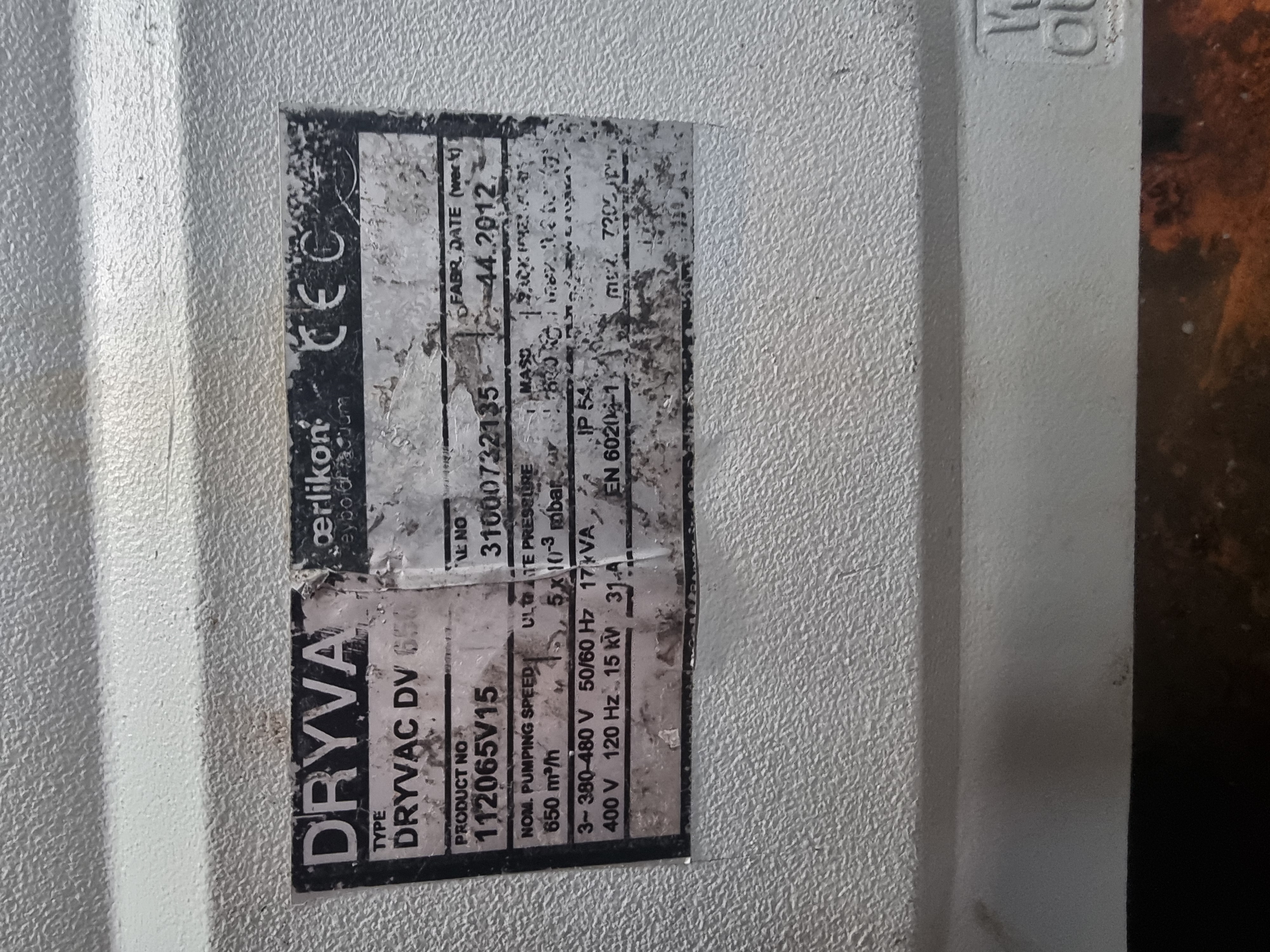 Used Leybold DRYVAC DV 650 - Dry Compressing Vacuum Pump