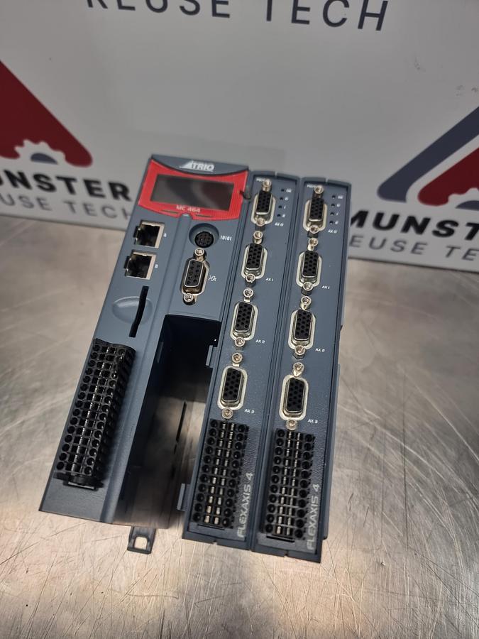 Used Trio Motion Technology MC464 Motion Controller c/w 2 no. P879 Expansion Modules