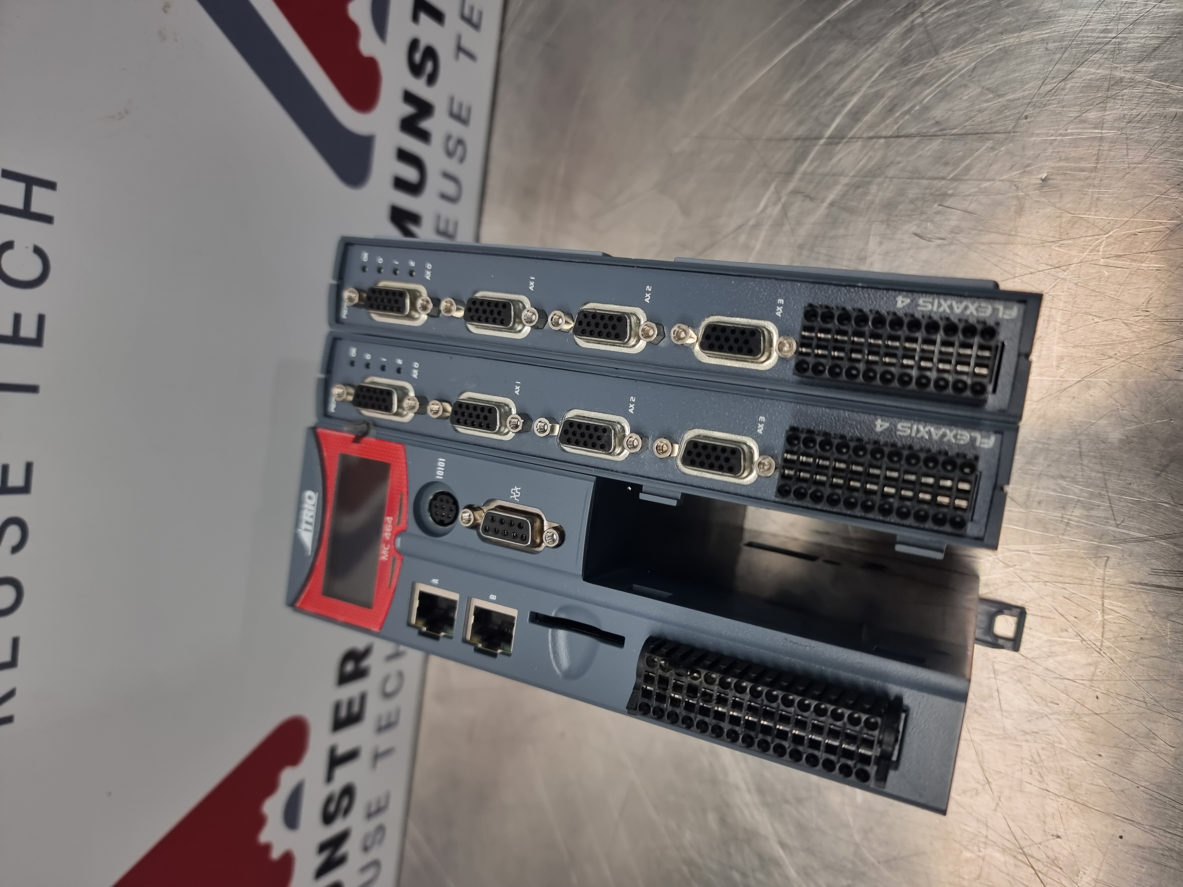 Used Trio Motion Technology MC464 Motion Controller c/w 2 no. P879 Expansion Modules