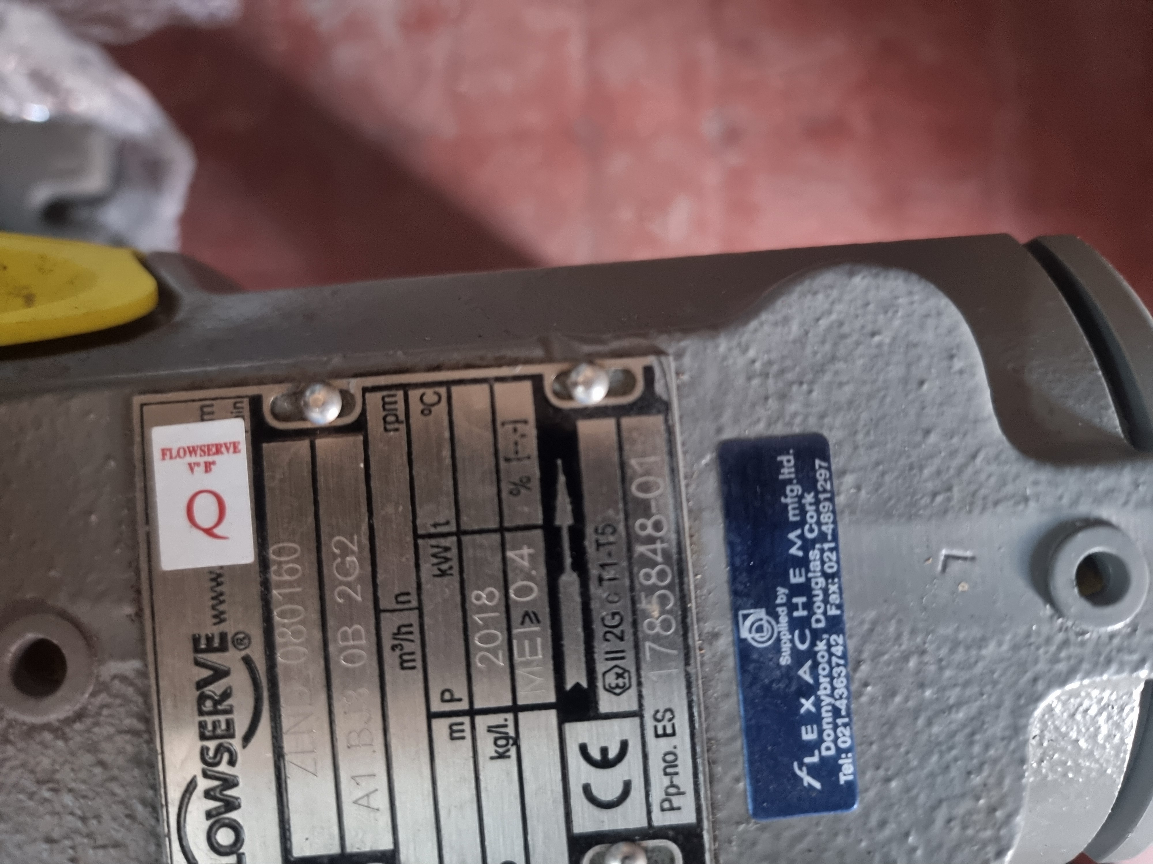 Used Flowserve ZLND 080160 Horizontal Single-Stage Volute Casing Style Pump