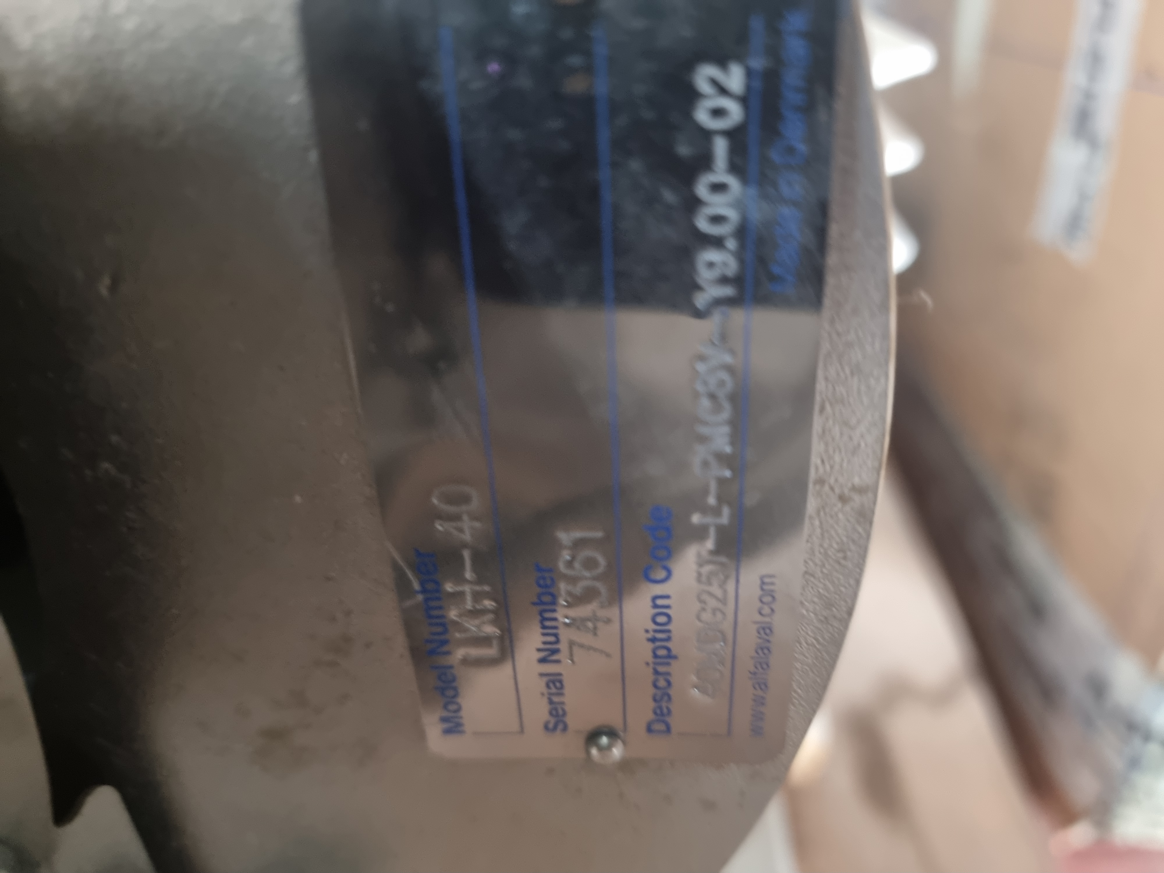 Used Alfa Laval LKH 40 Centrifugal Pump for Hygienic Applications | 20HP Sterling Motor