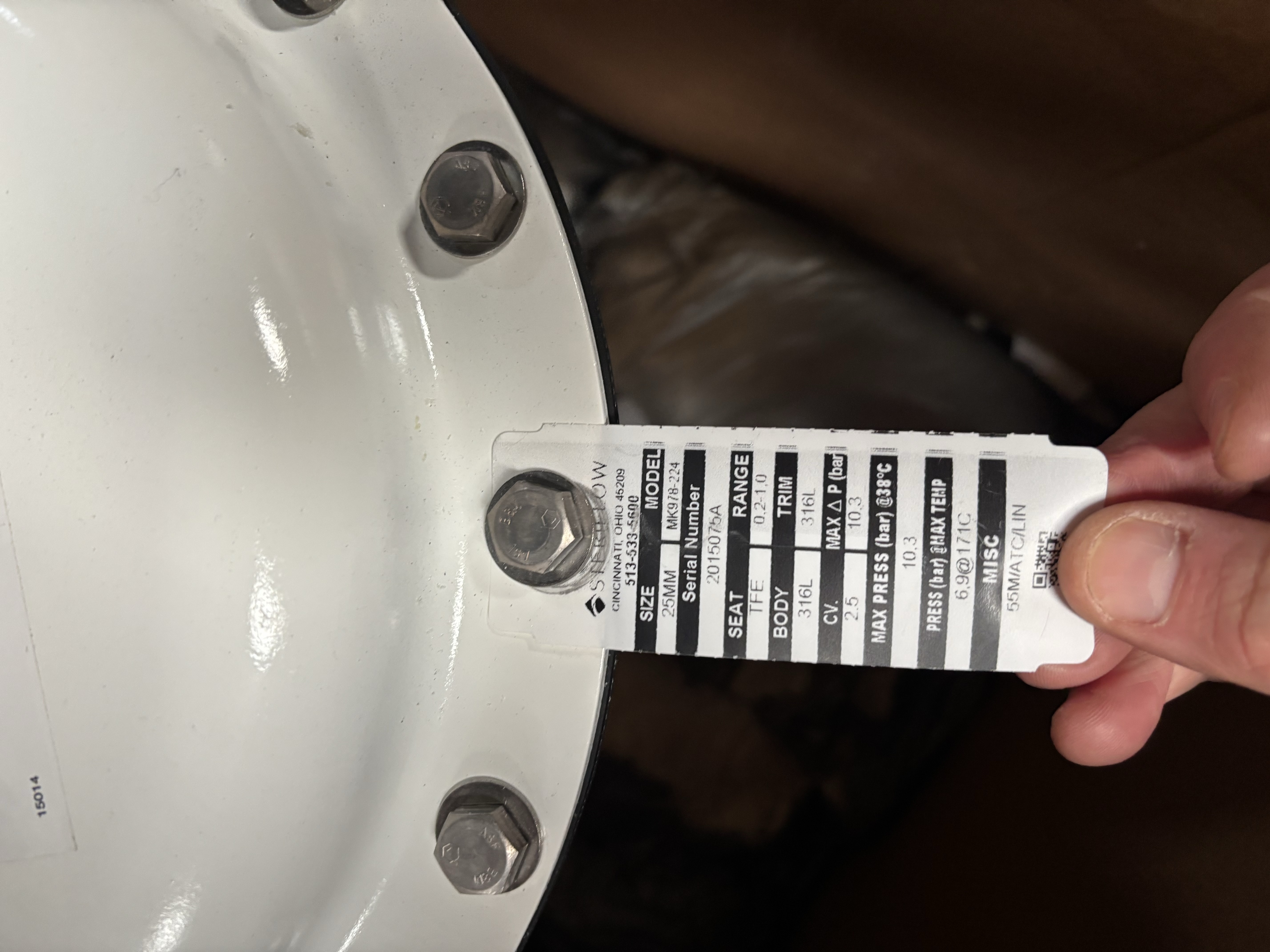 Steriflow Mark 978 Series Sanitary Control Valve MK978-224