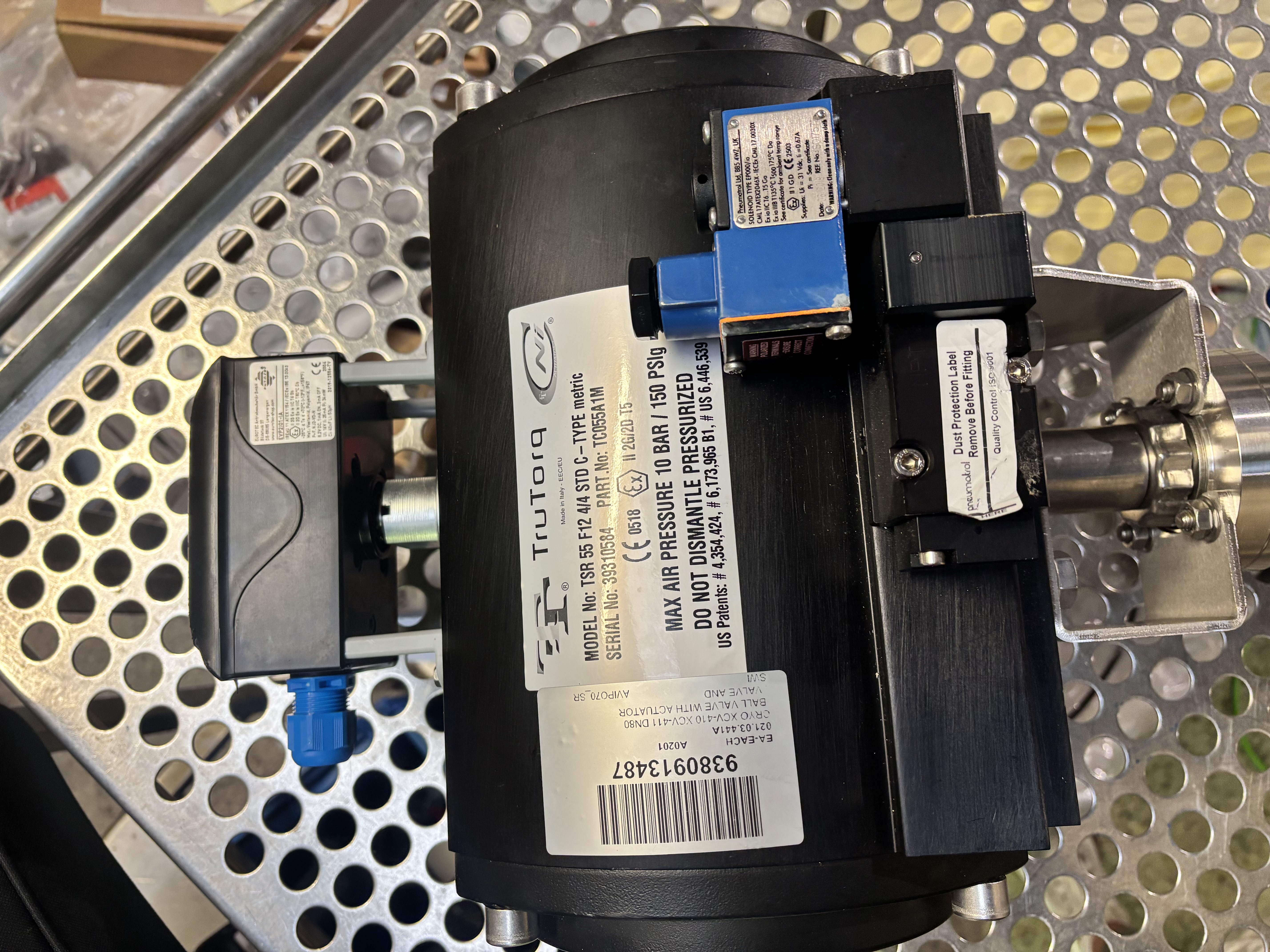 Used CRYO XCV-410 XCV-411 DN80 Ball Valve with Actuator Valve and Positioner