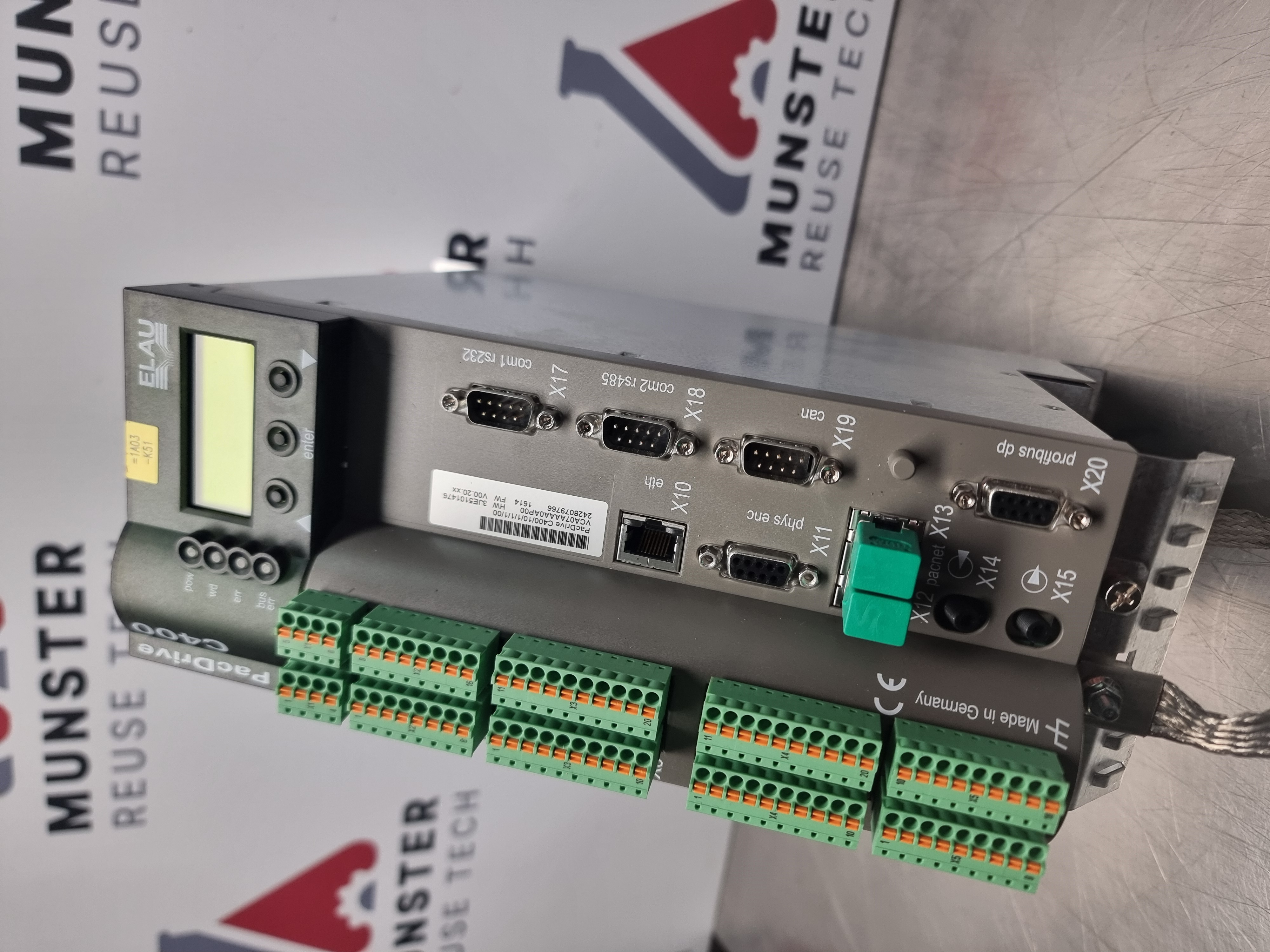 Used Elau VCA07AAAA0AP00 Pac Drive C400 Servo Controller | C400/10/1/1/1/00