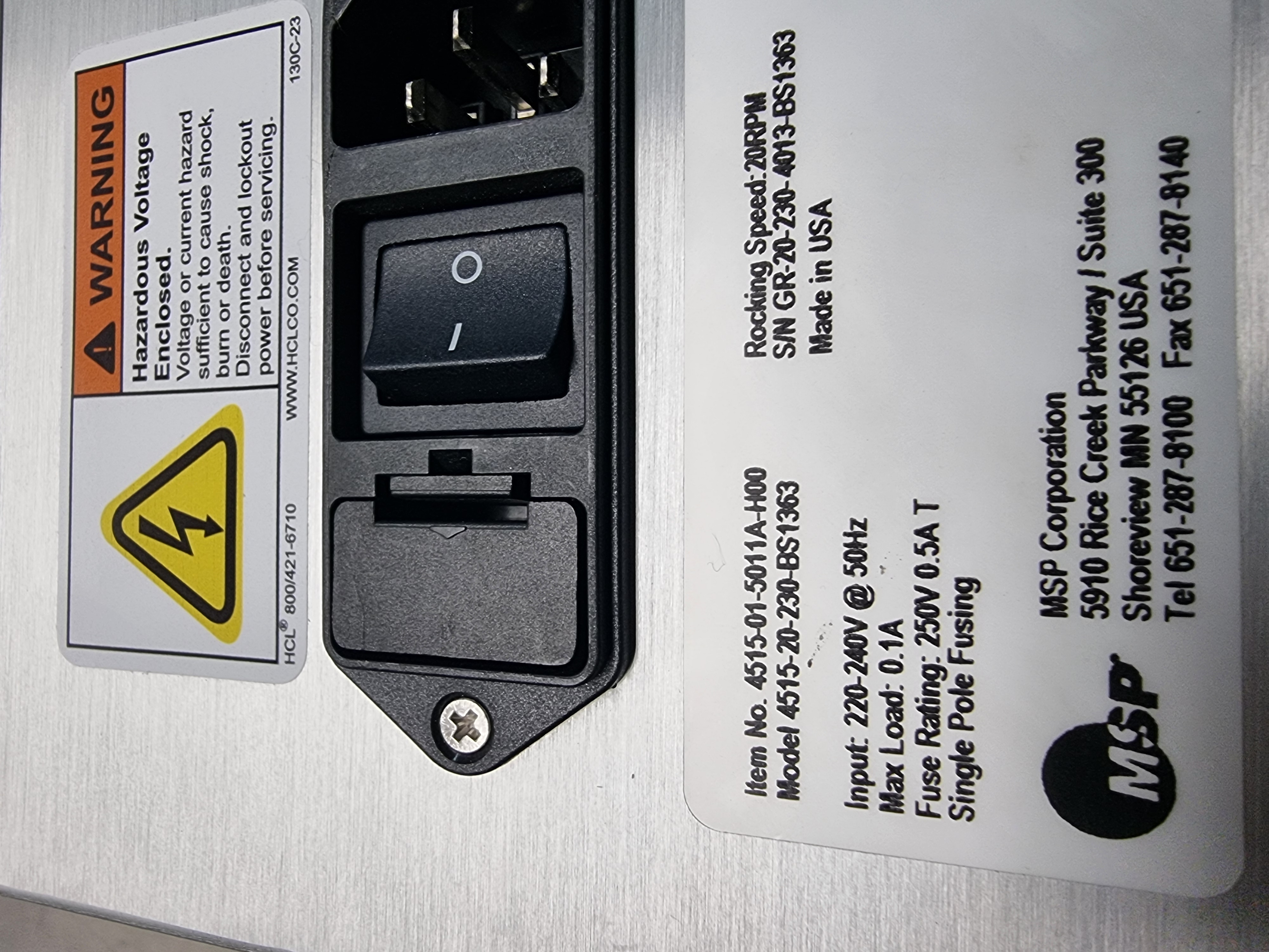 Used Copley MSP 4515 NGI Gentle Rocker | Model 4515-20-230-BS-1363