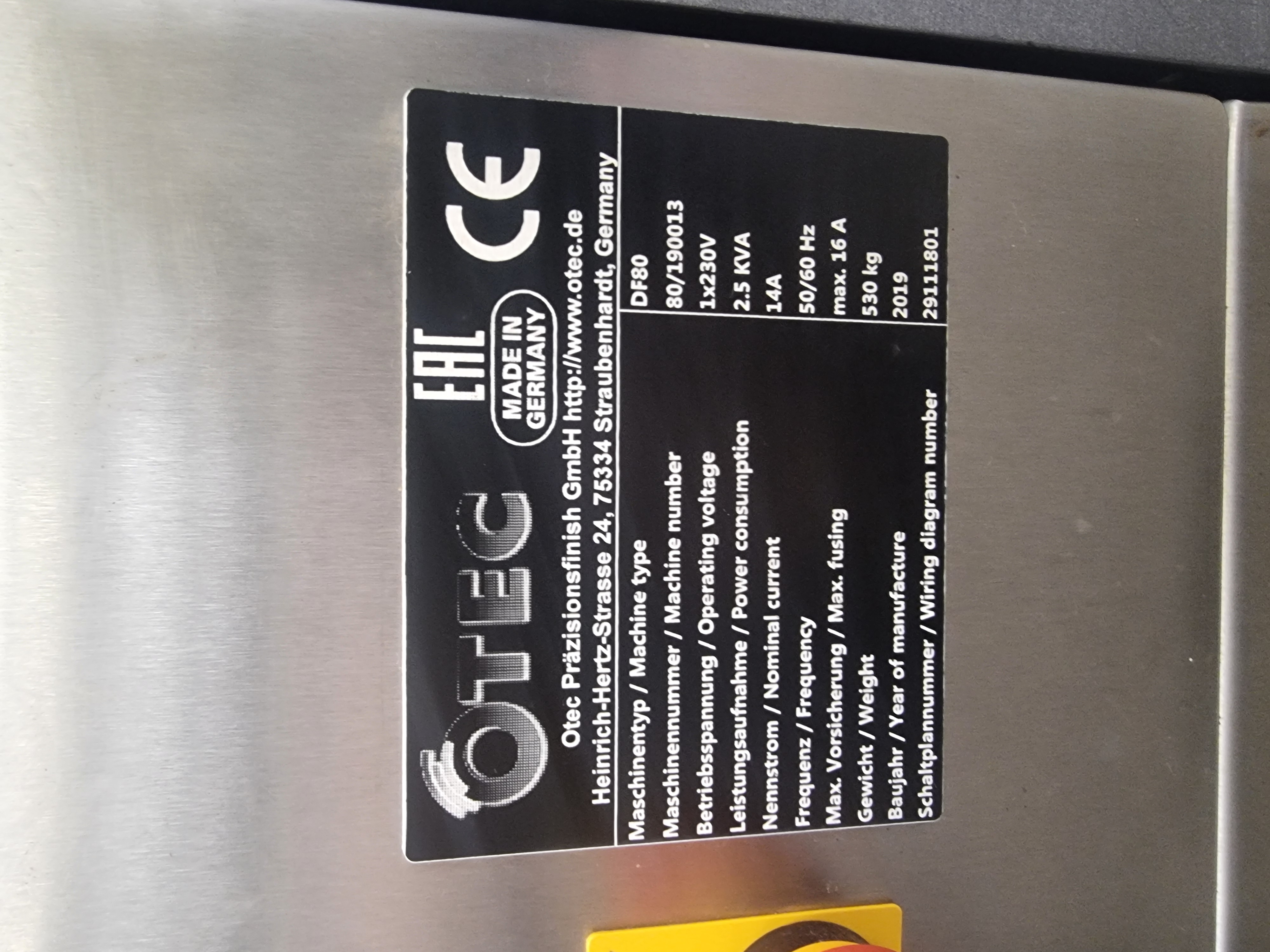 Used OTEC Precision Finishing Solutions DF80 Drag Finisher