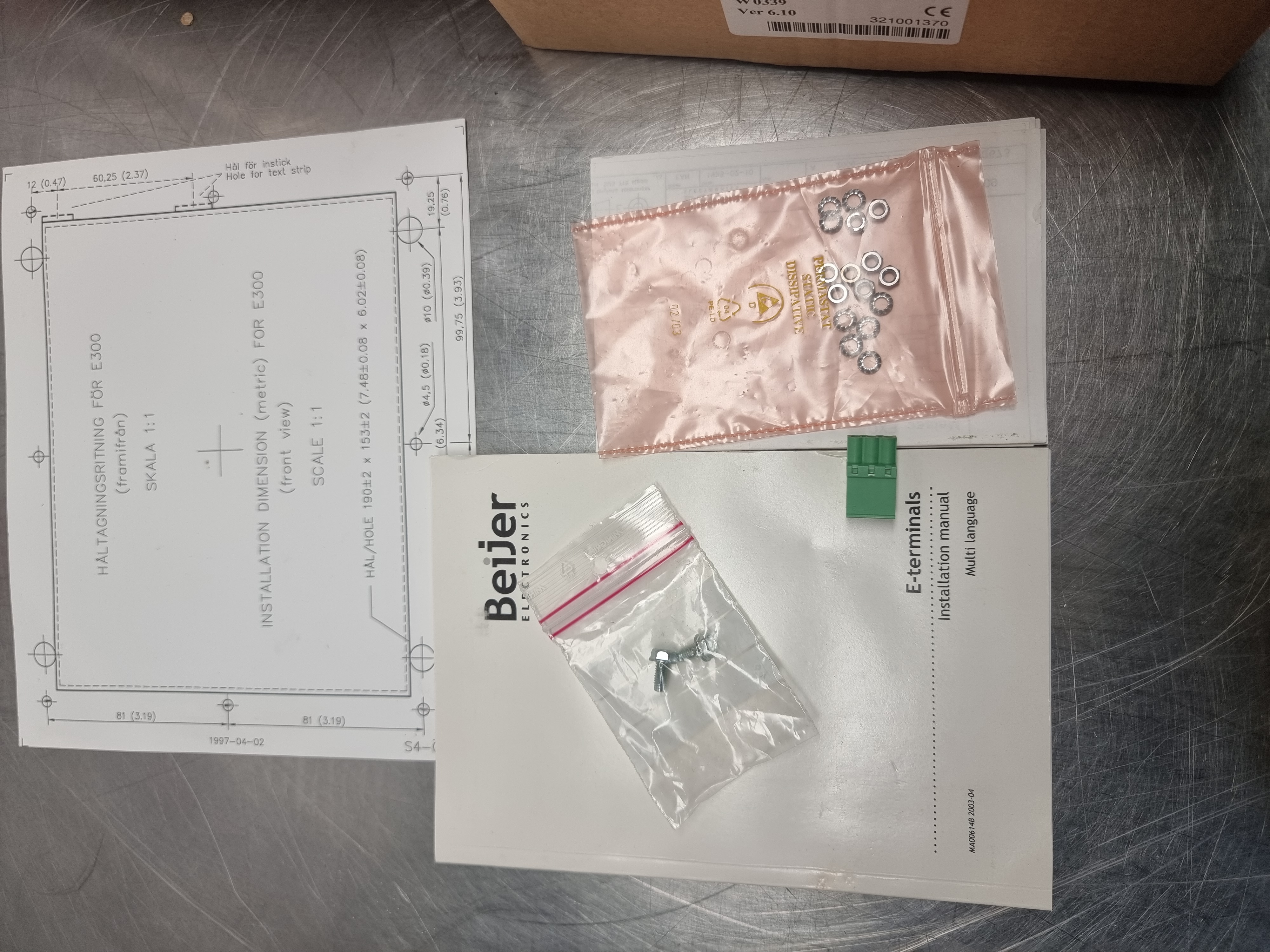 Beijer Electronics E300 HMI | Type: 04380 / Ver. 6.10