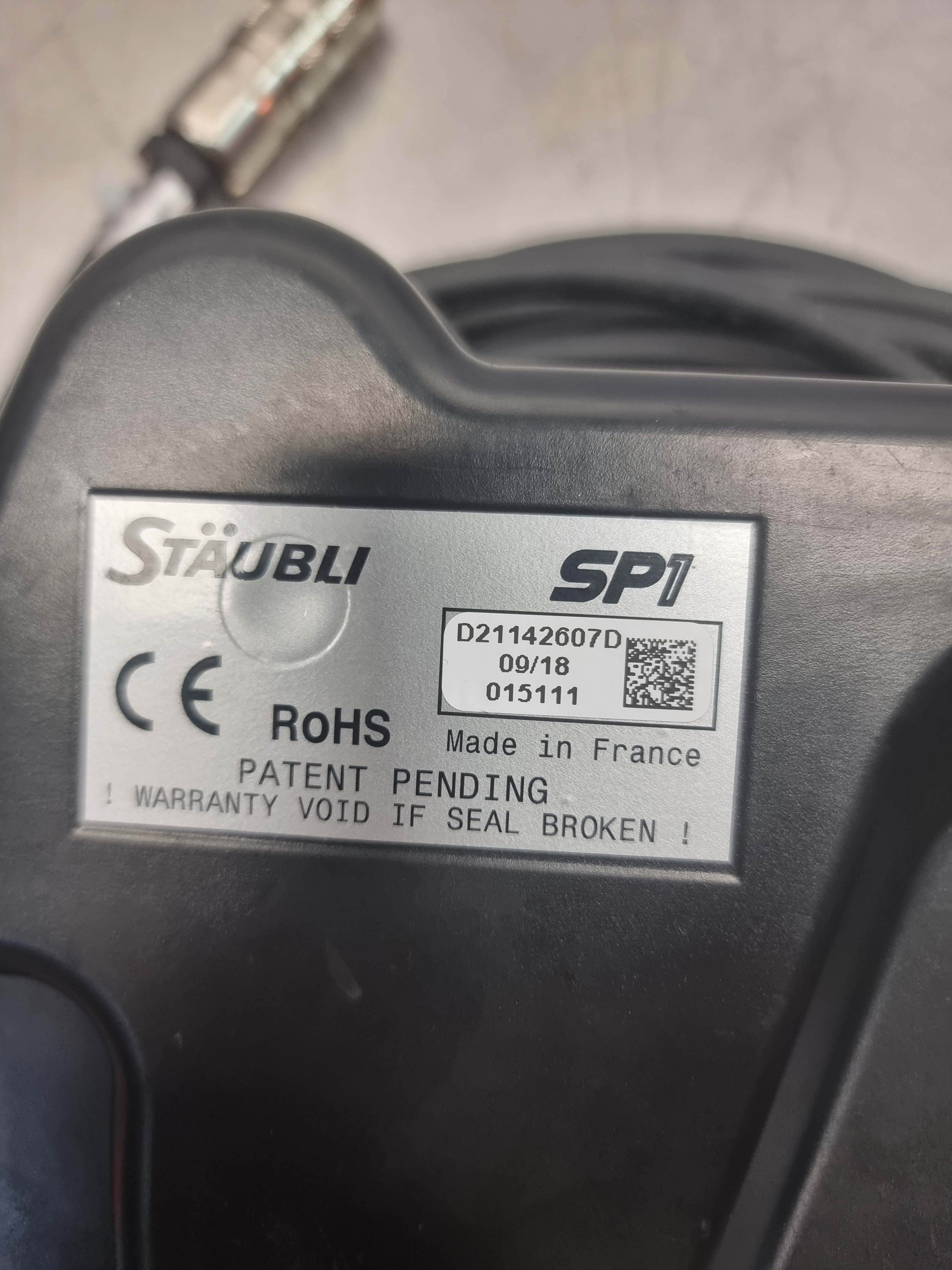 Used Staubli Teach Pendant for TP80 Robot Controller | Type: D21142607D | Year 2018