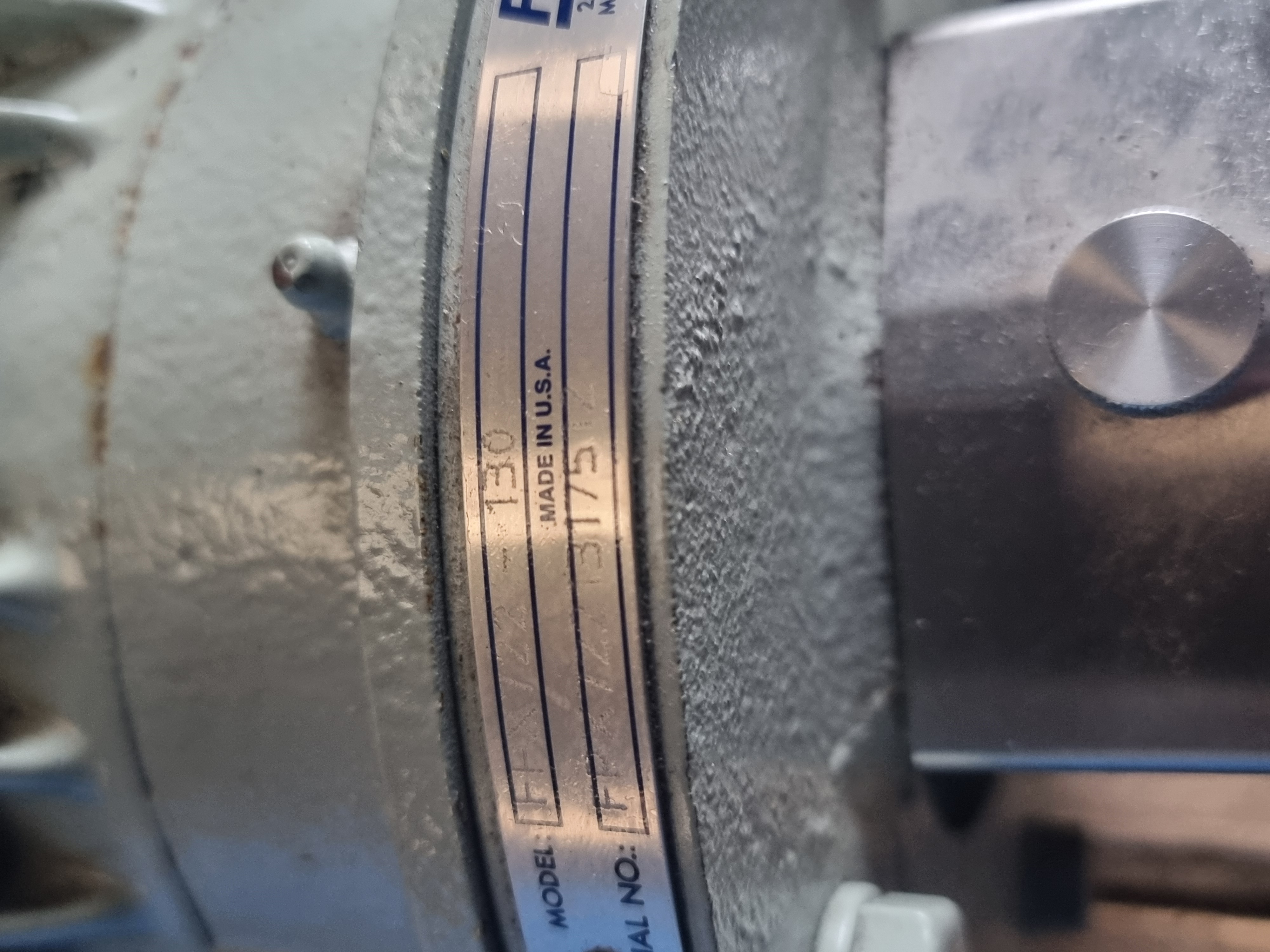 Used Fristam FPX722-130 Stainless Steel Centrifugal Pump | 2" x 1-1/2" c/w Baldor Motor