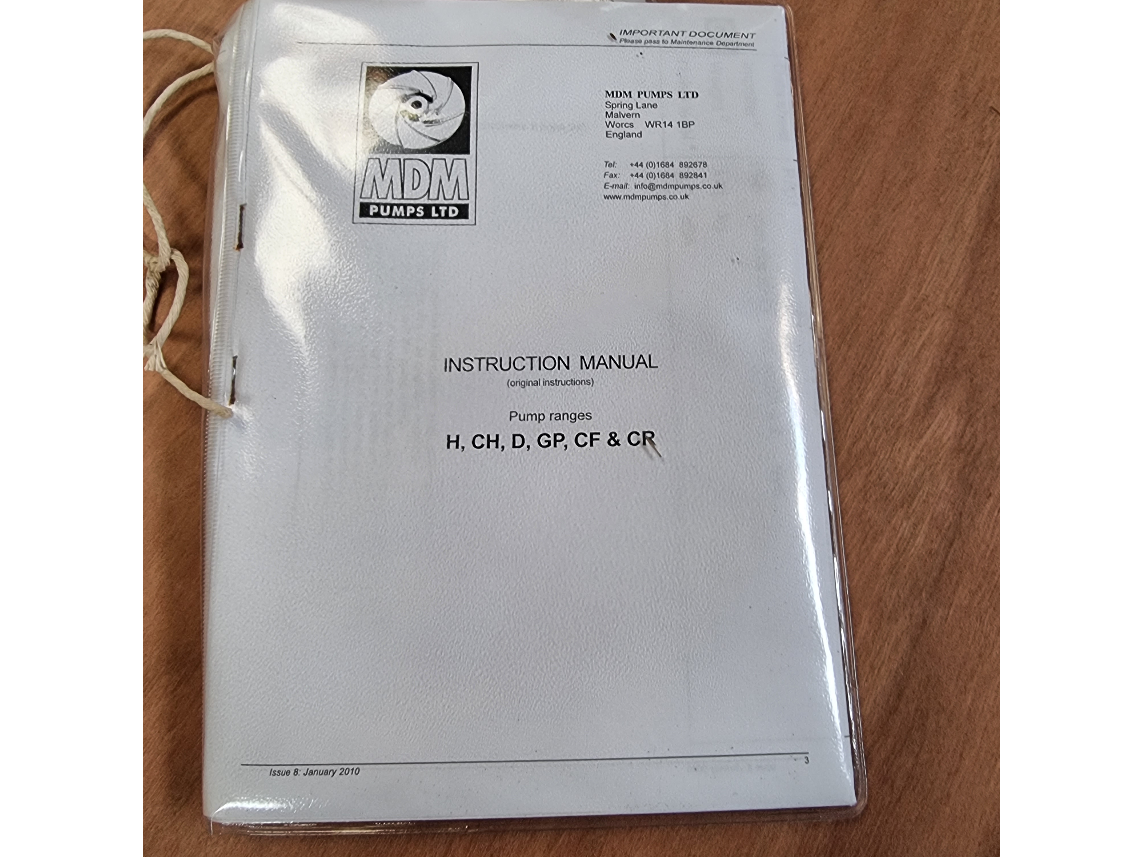 Used MDM CIP Pump 2" D4 5.5kW Cowled  2" Tri Clamp  16.5 m³/h 