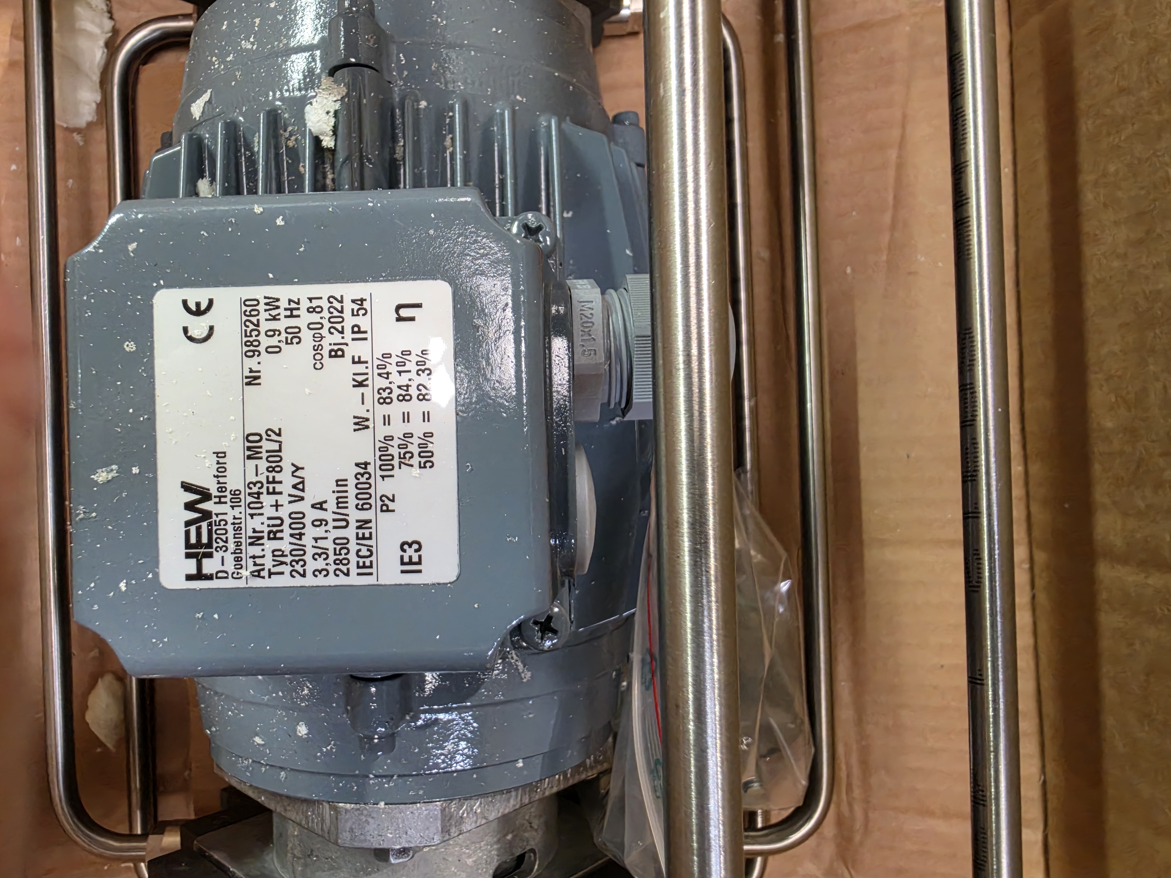 Used Hyco 8 Cylinder Diaphragm Pump | Type: E-ML86.85-ZVA-PR-SK-DK-D28/0,9kW