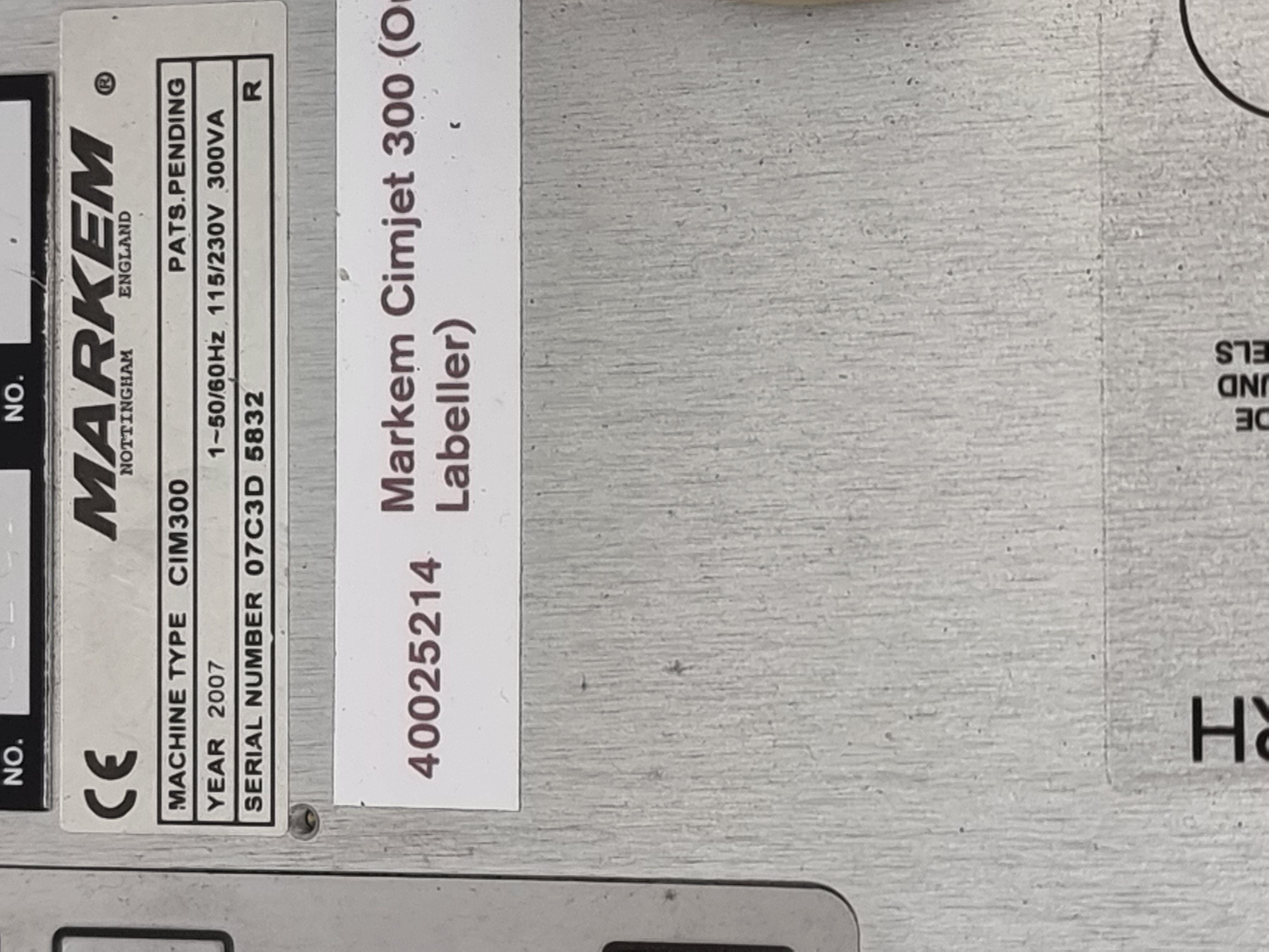 Used Markem Imaje CimJet 300 Label Printer