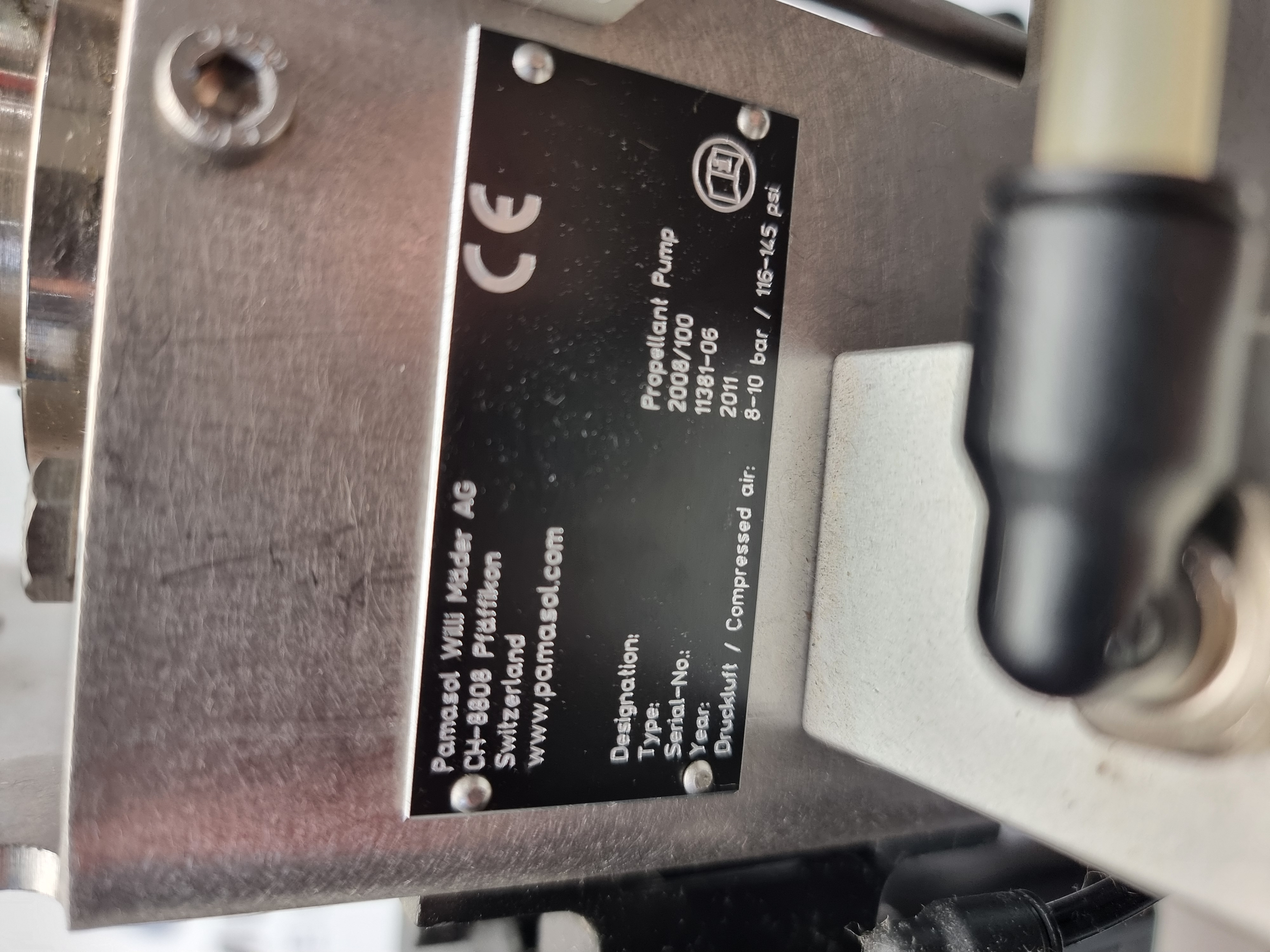 Used Pamasol 2008 Series Propellant Pump | Type: 2008/100 | 8-10 BAR