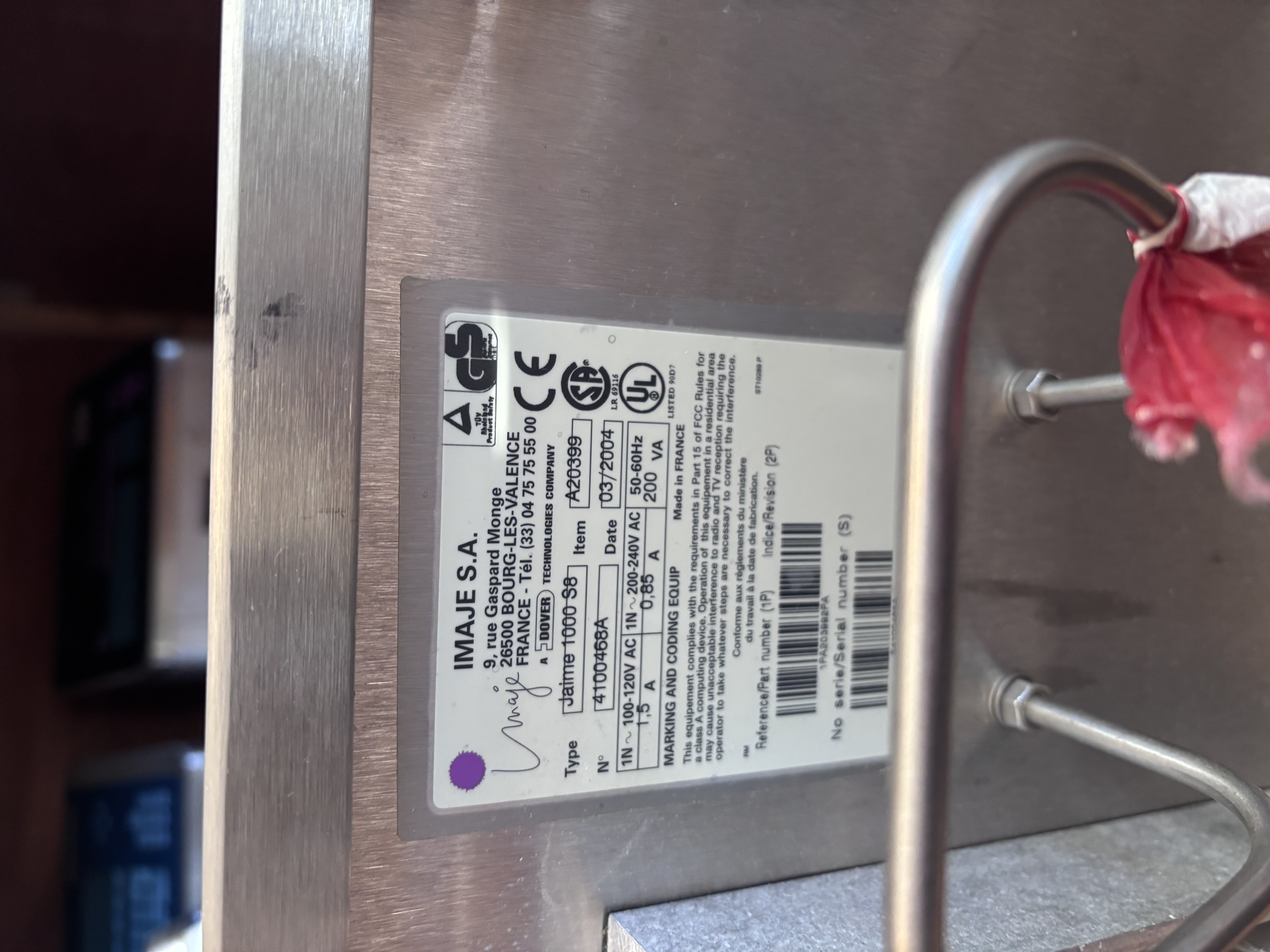 Used IMAJE Inkjet Printer