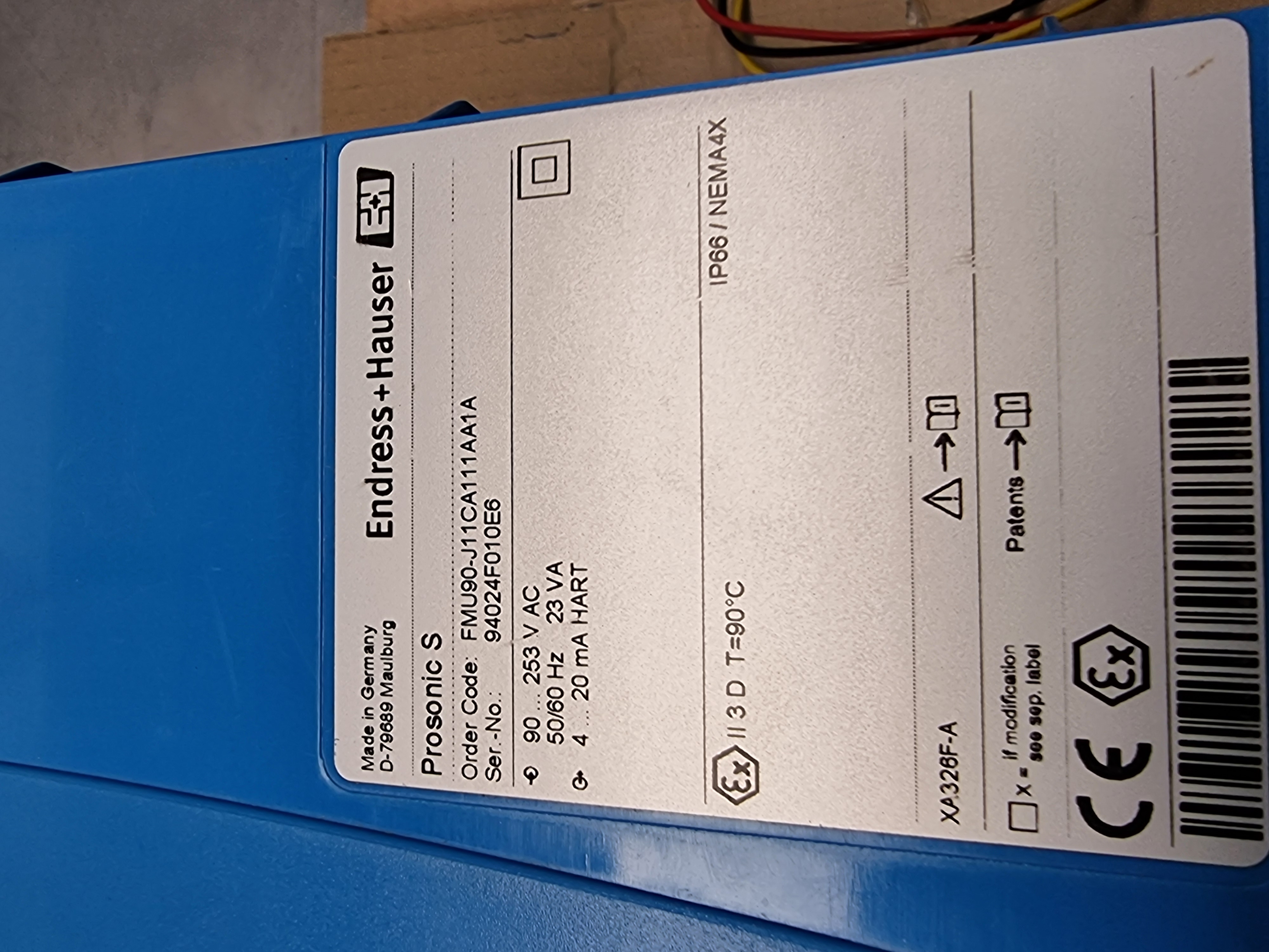 Endress Hauser Prosonic S Display & Sensor | FMU90-J11CA111AA1A c/w FDU91-RG1AA