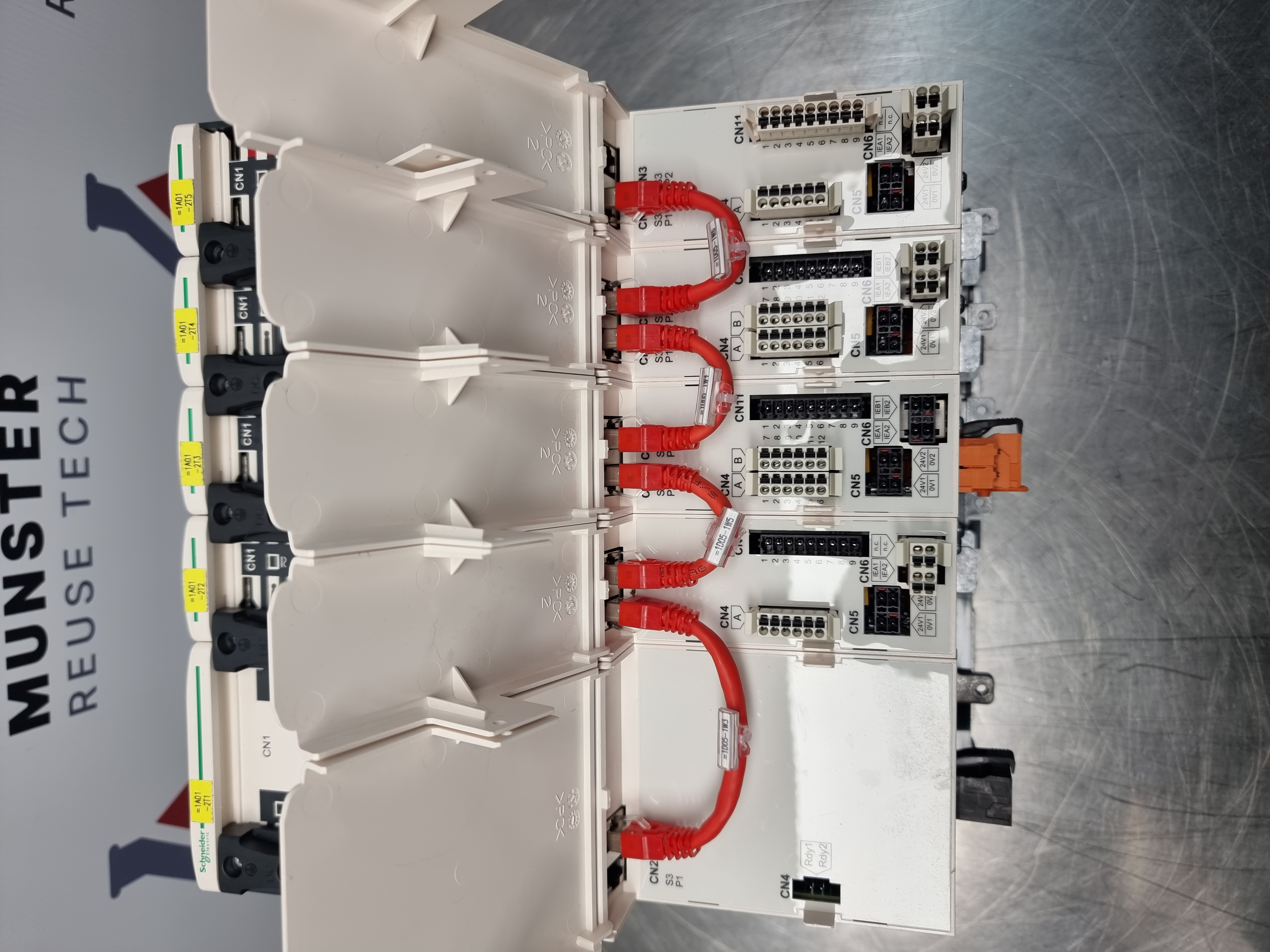 Used Schneider Lexium LXM62PD84A11000 Power Supply c/w 4 no. Lexium Single Drives