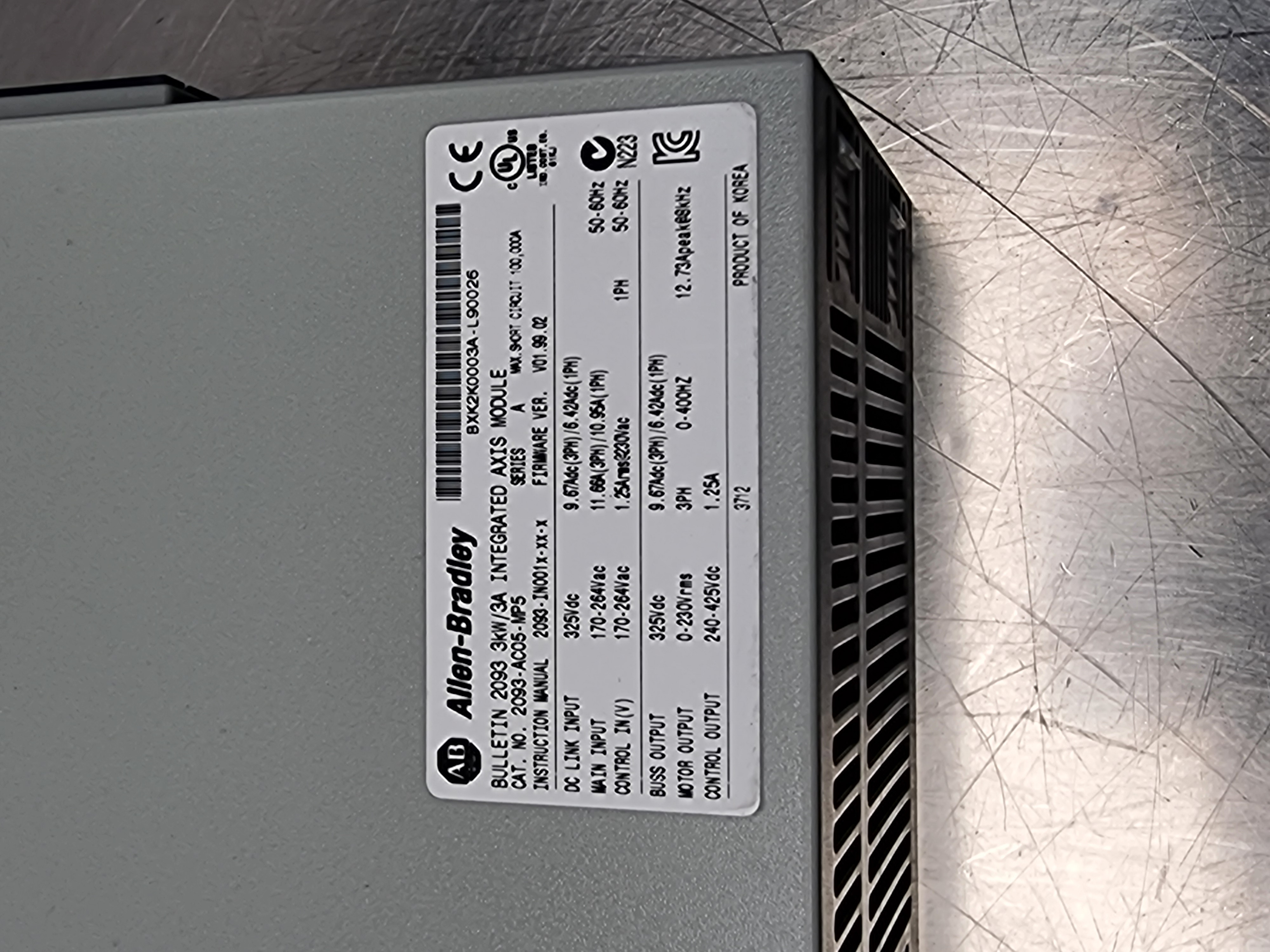 Used Allen Bradley Integrated Axis Module 2093-AC05-MP5 | Kinetix 2000 | 2093 3kW/3A