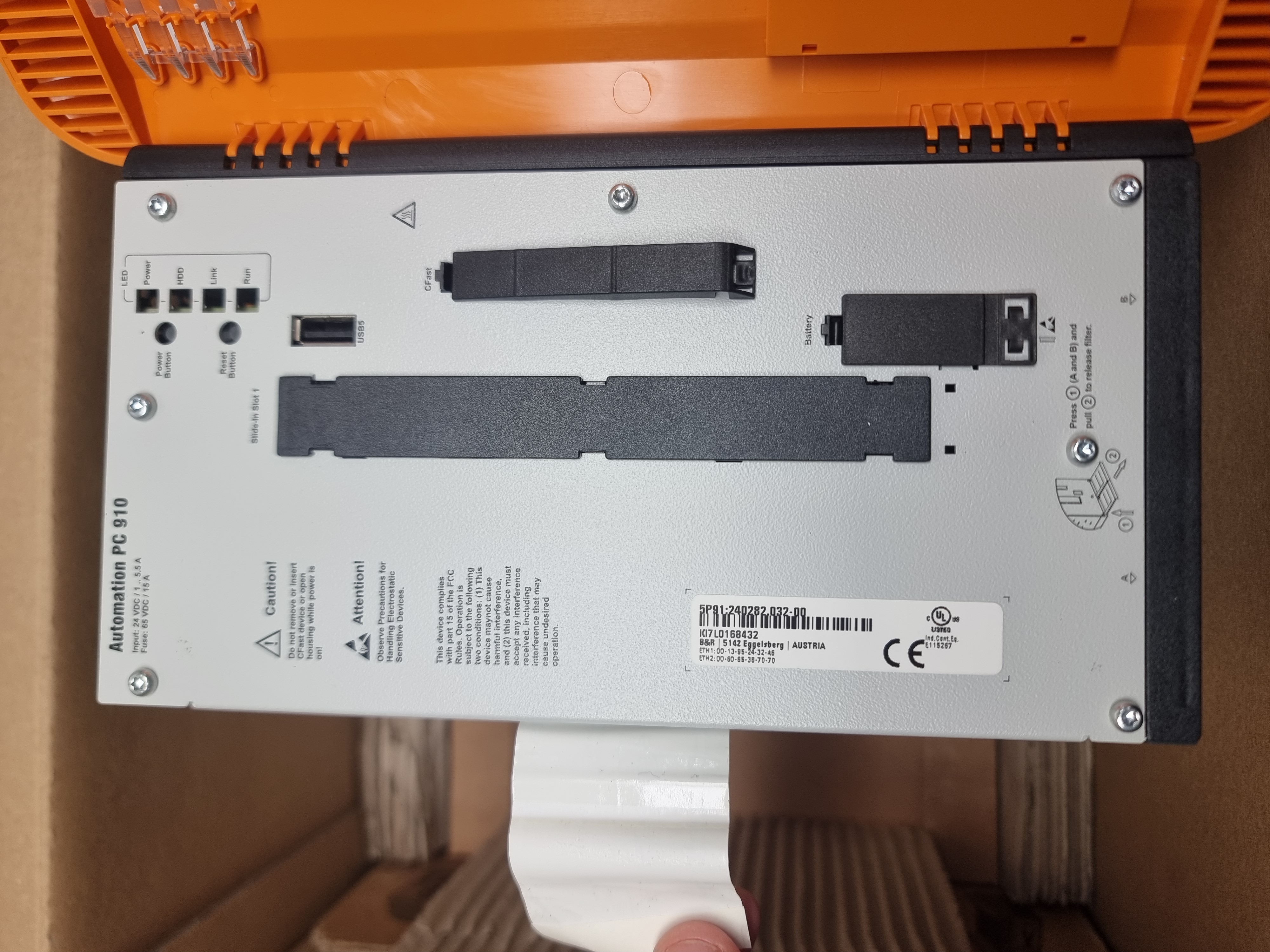 B&R Automation Industrial PC 901 | 5P91:240282.032-00 | IMA p/n: 001006523713