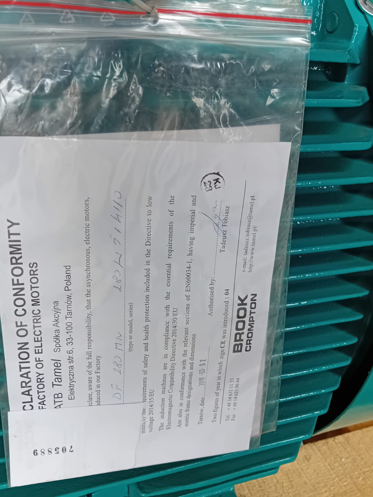 Brook Crompton ATEX Rated 110kW Motor | Type: WP-DF280NM-IE3
