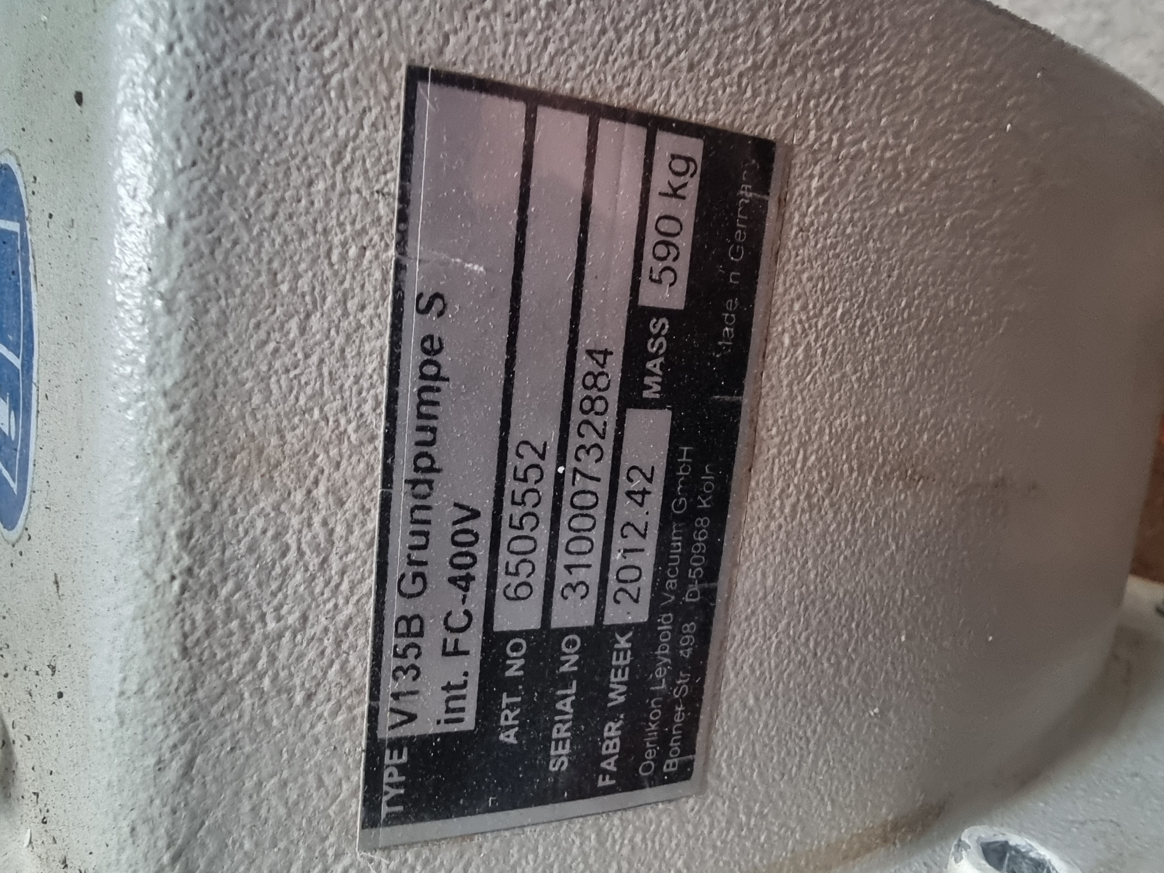 Used Leybold DRYVAC DV 650 - Dry Compressing Vacuum Pump