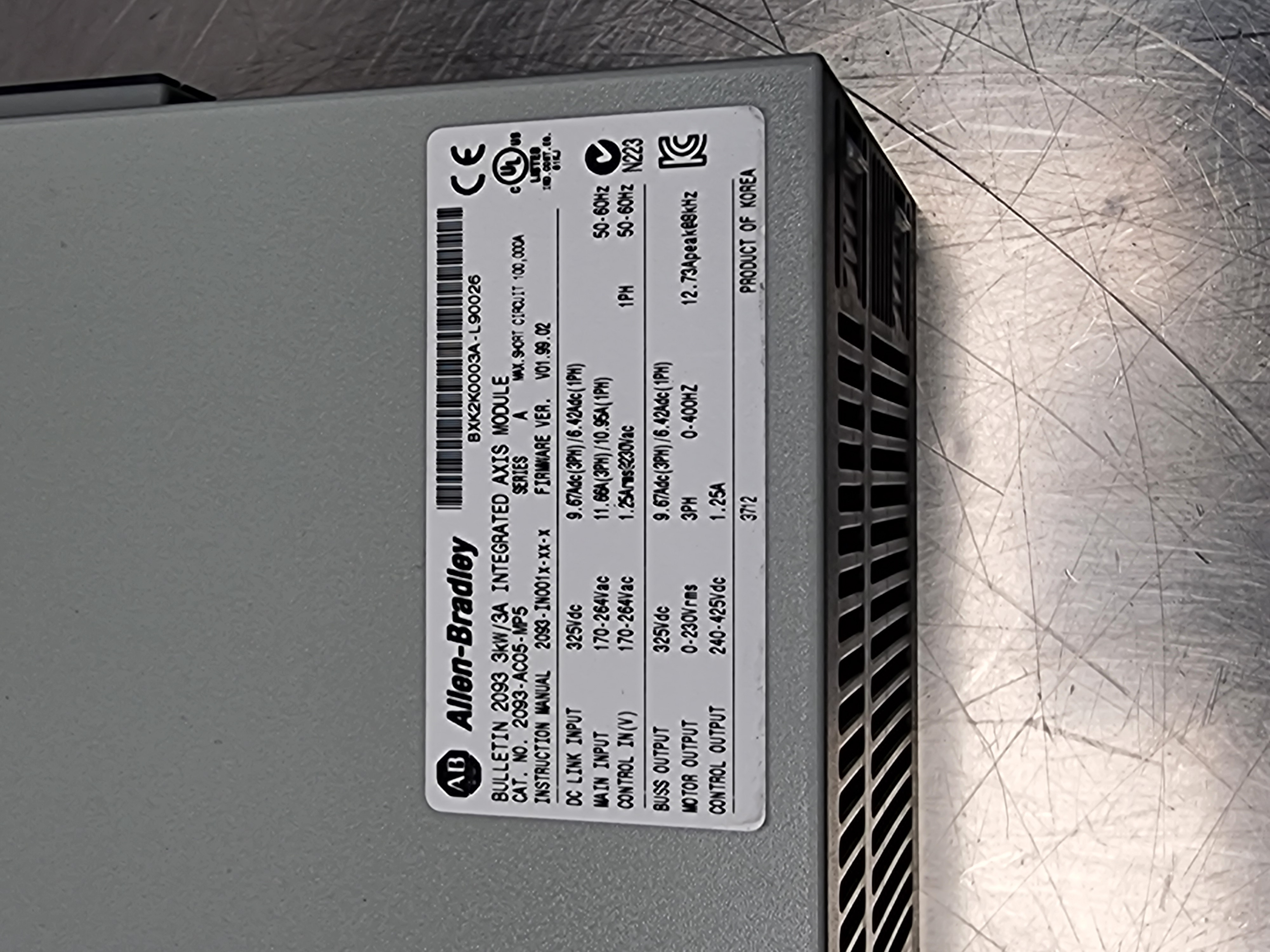 Used Allen Bradley Integrated Axis Module 2093-AC05-MP5 | Kinetix 2000 | 2093 3kW/3A