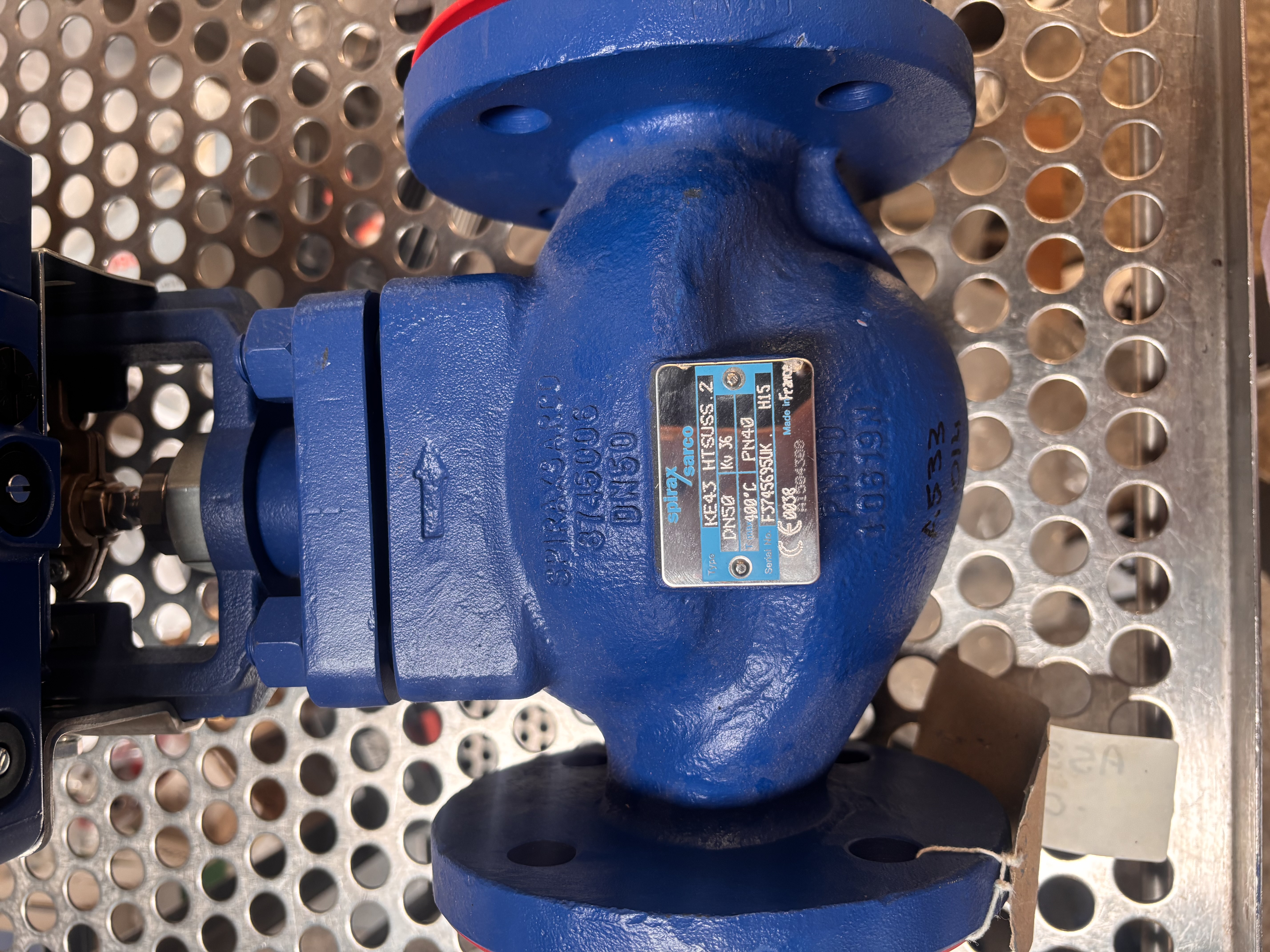 Used Spirax Sarco KE43 Control Valve DN50 C/W SP500 Poistioner 2905670