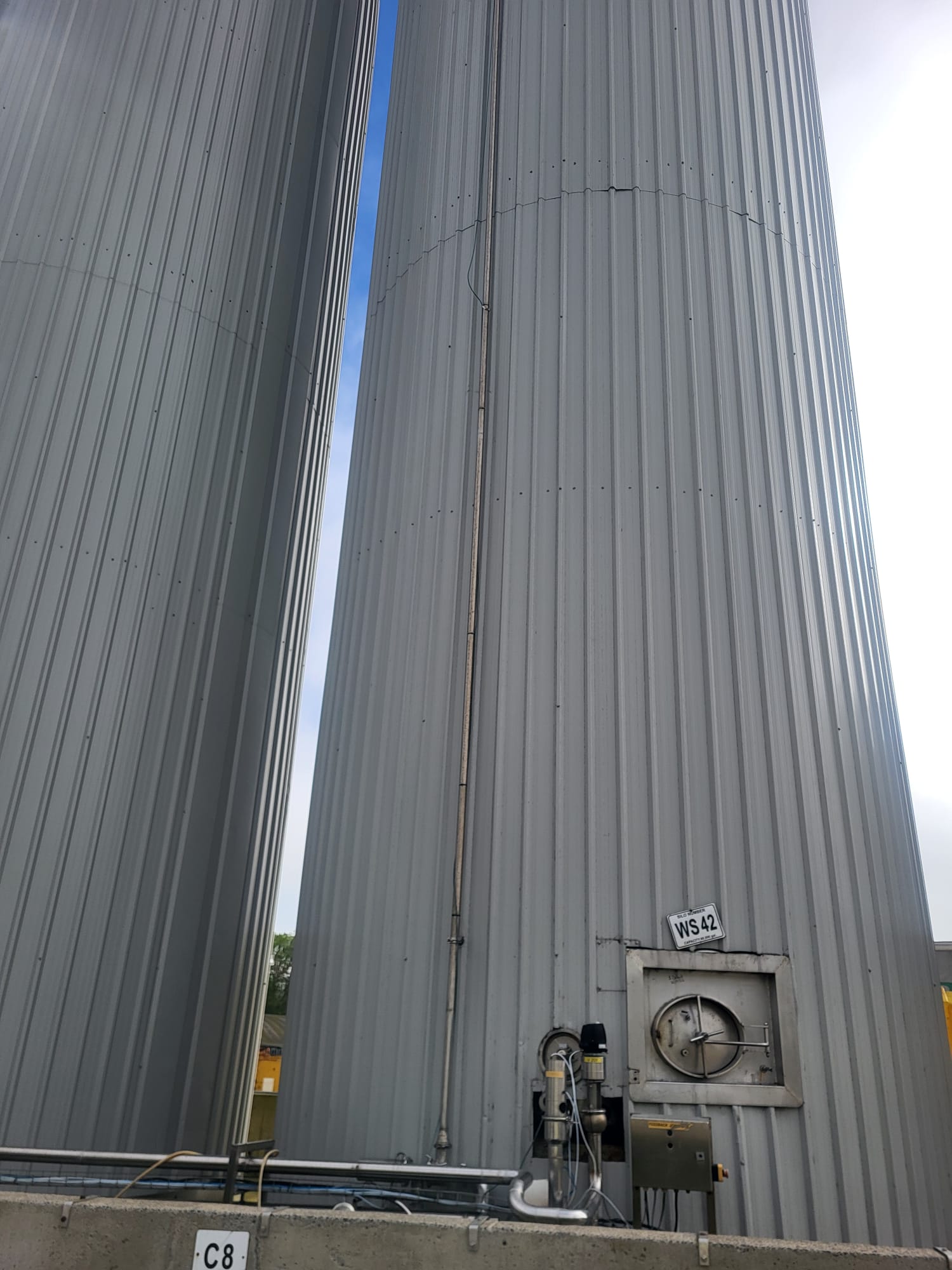 Used 140,000 Litre Stainless Steel Milk Silo
