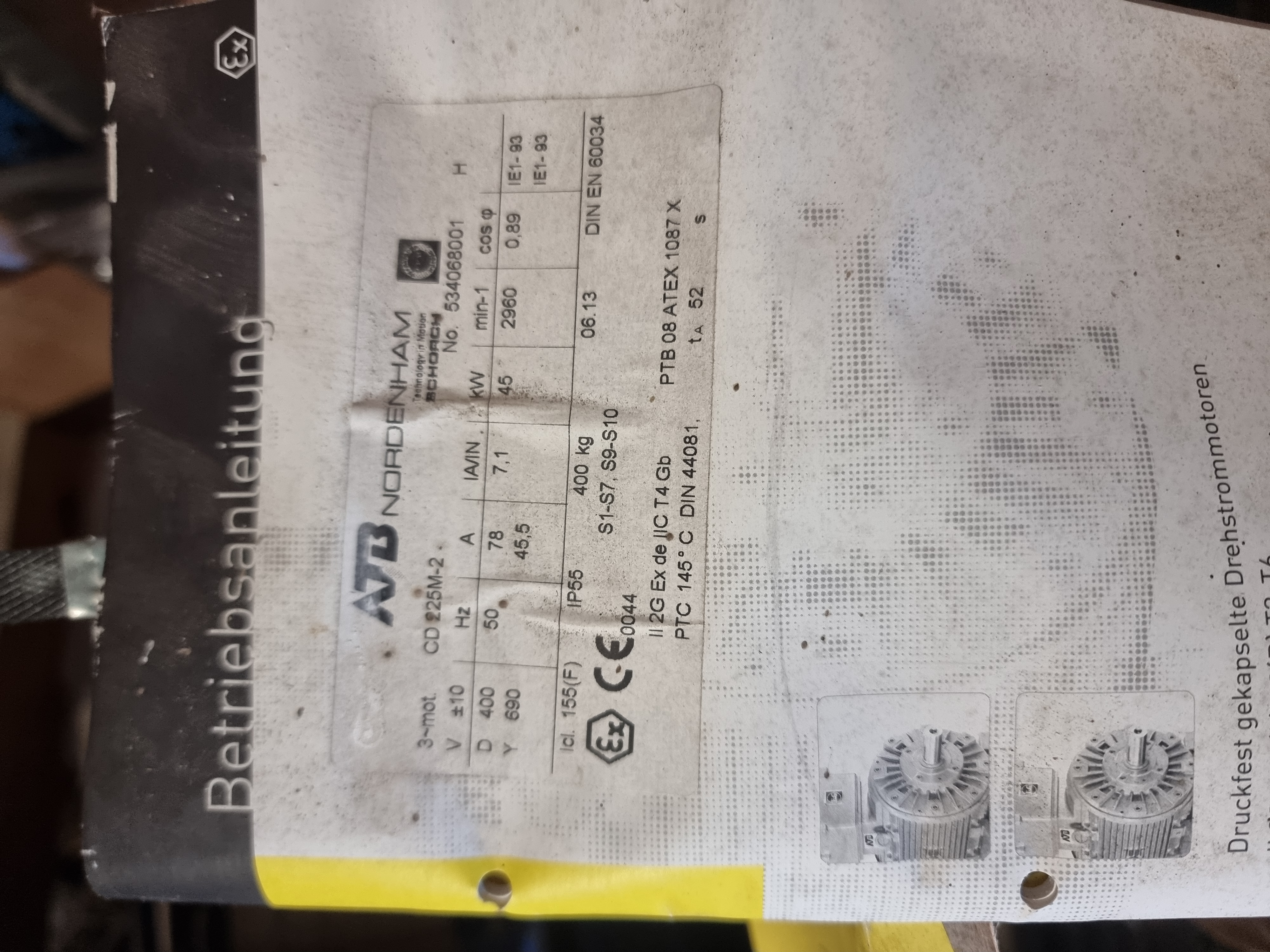 ATB Nordenham ATEX Rated 45kW Motor