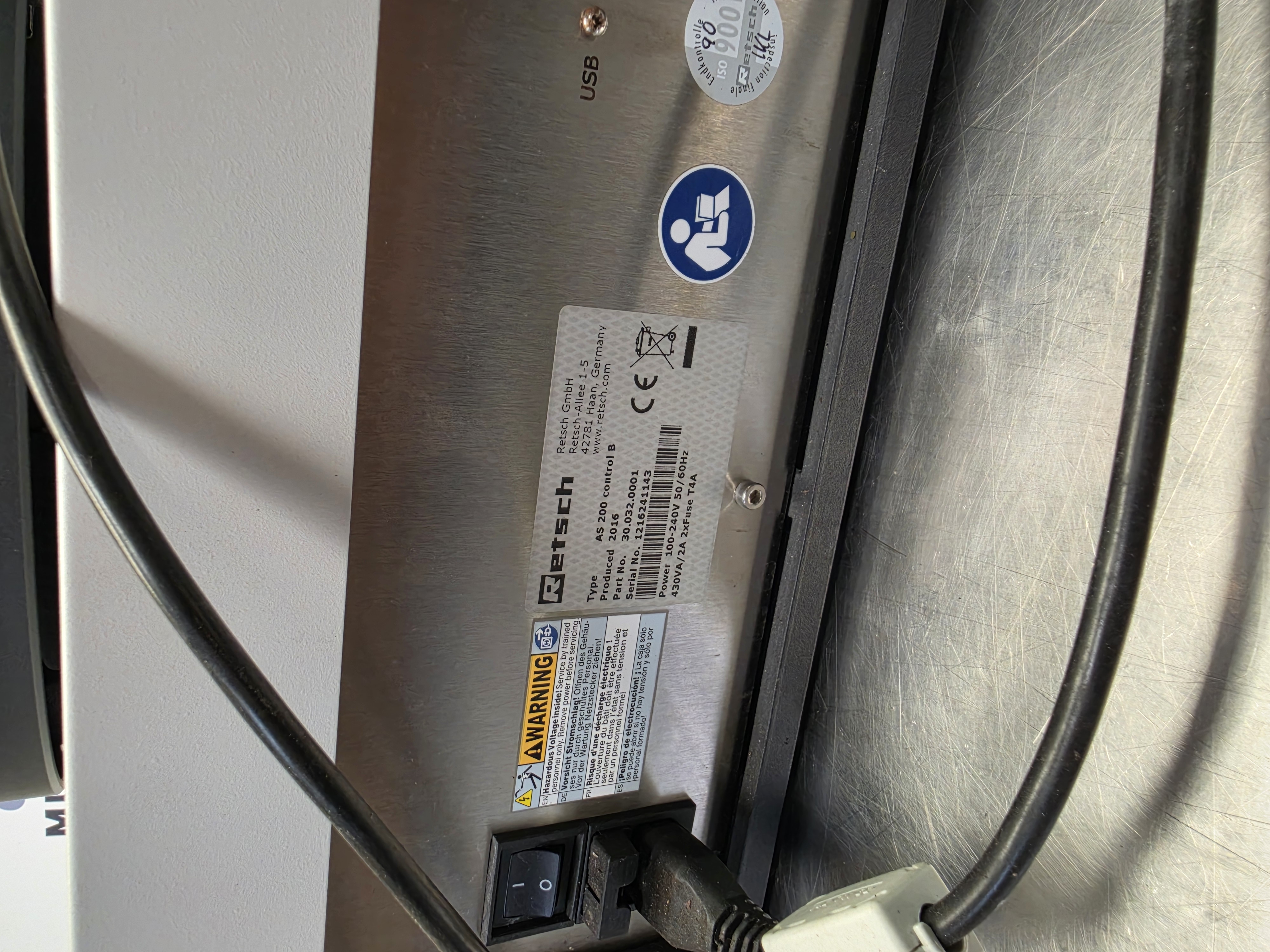 Used Retsch AS200 Control B Vibratory Sieve Shaker | P/N: 30.032.000