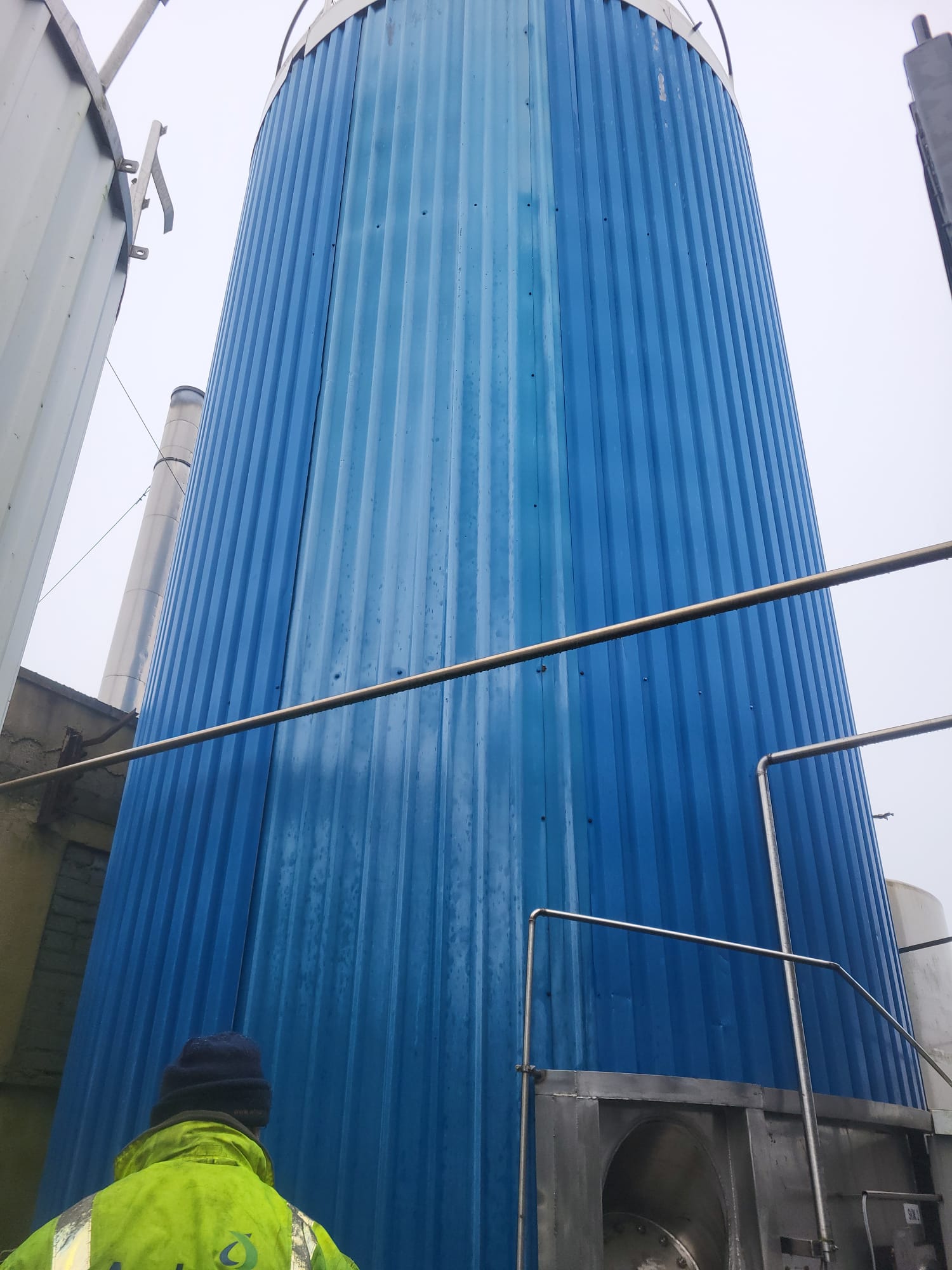 Used 100,000 Litre Single Skin Stainless Steel Silo