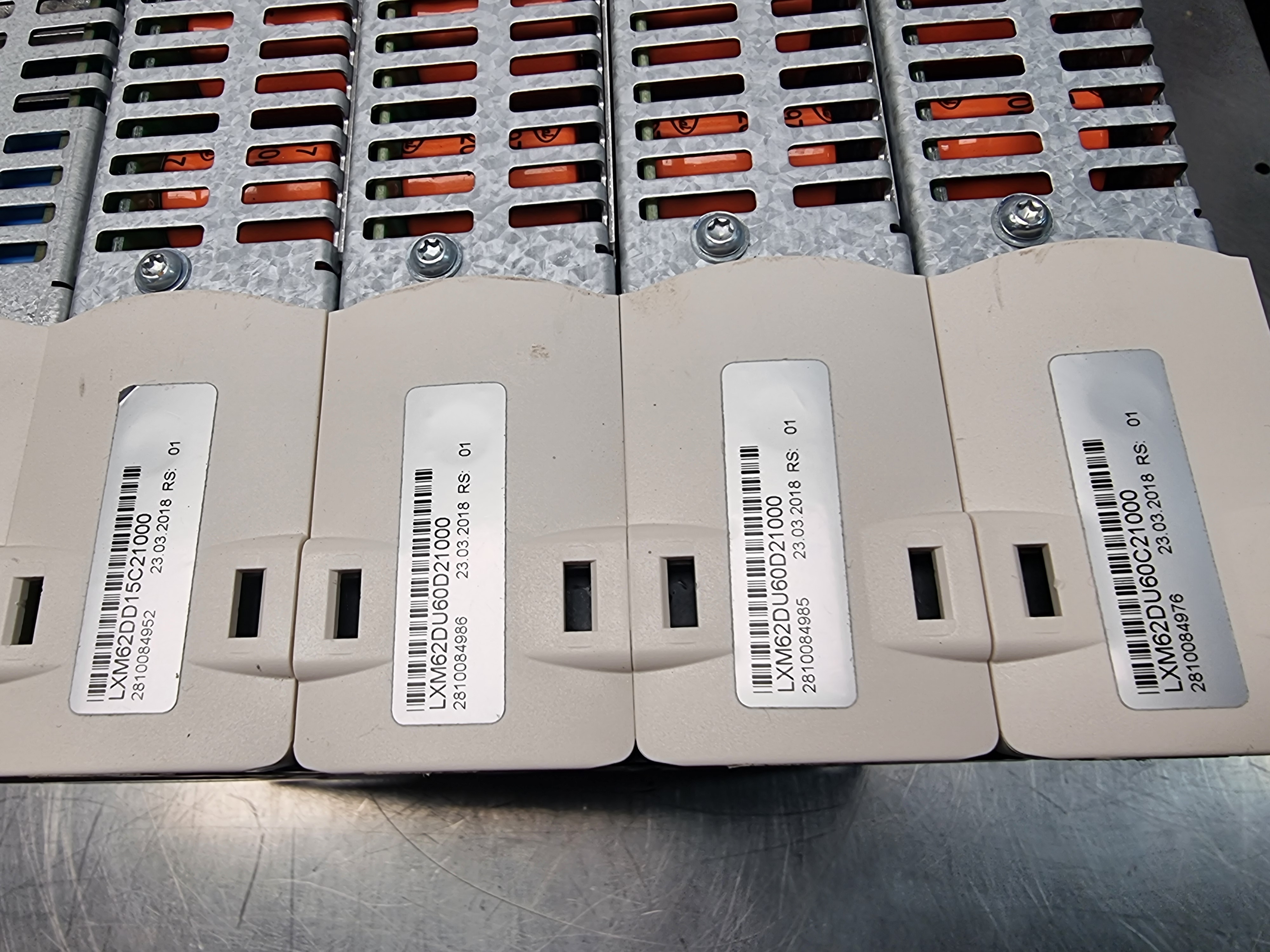 Used Schneider Lexium LXM62PD84A11000 Power Supply c/w 4 no. Lexium Single Drives