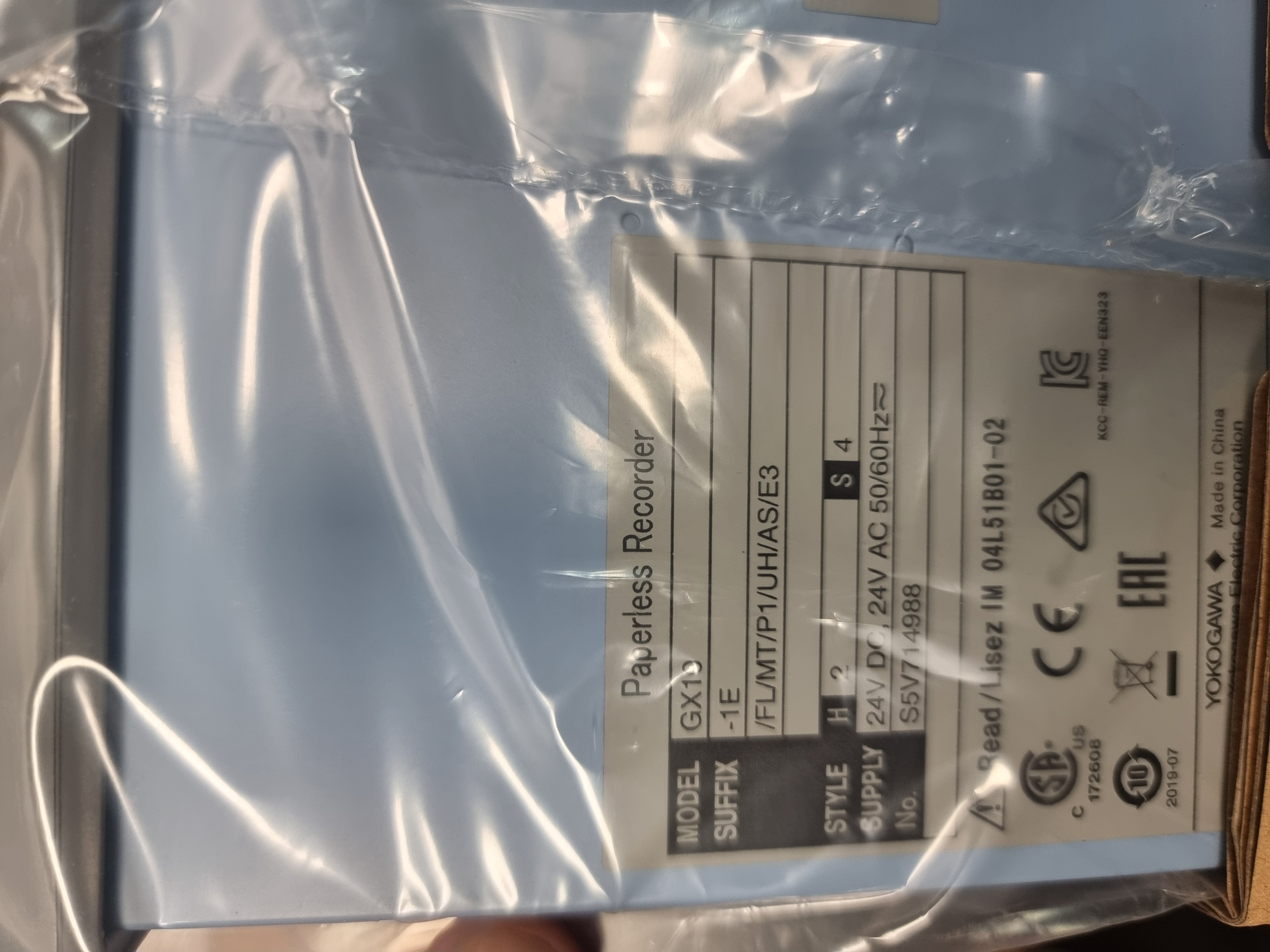 Yokogawa GX10-1E Paperless Recorder | GX10-1E /FL/MT/P1/UH/AS/E3