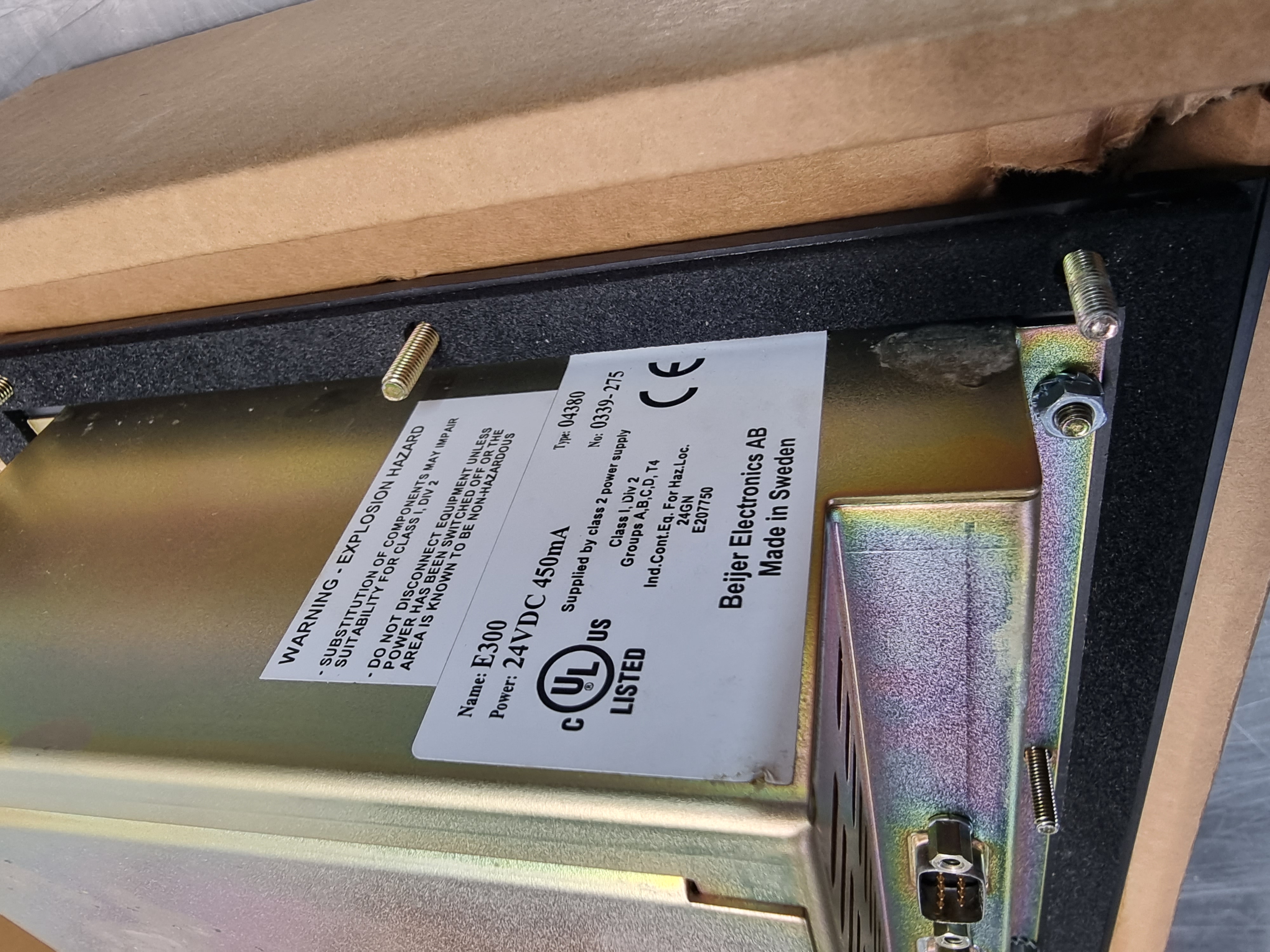 Beijer Electronics E300 HMI | Type: 04380 / Ver. 6.10