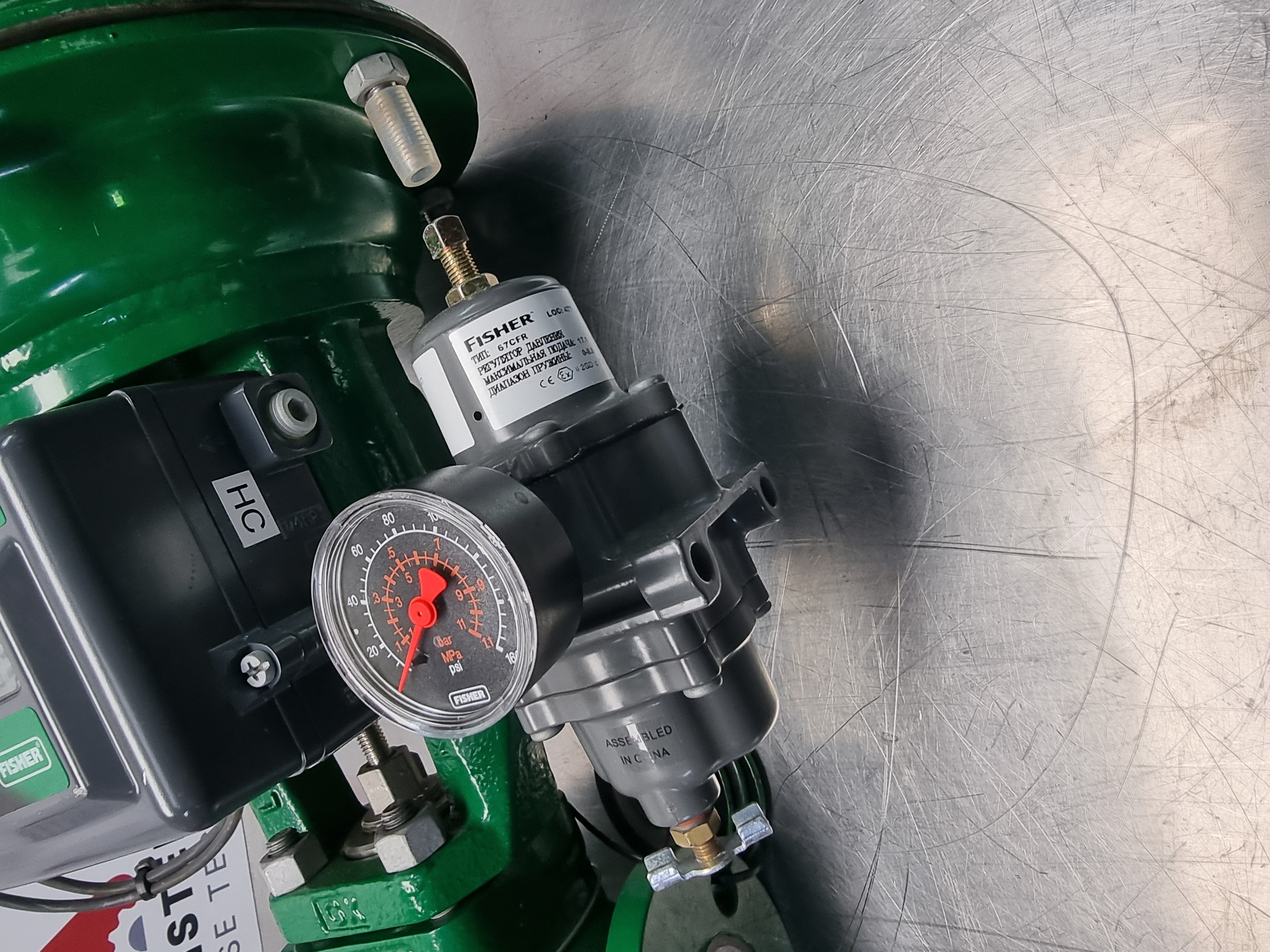 Used Fisher NPS-1-GX Control Valve 3 Way c/w Fieldvue DVC2000 Positioner