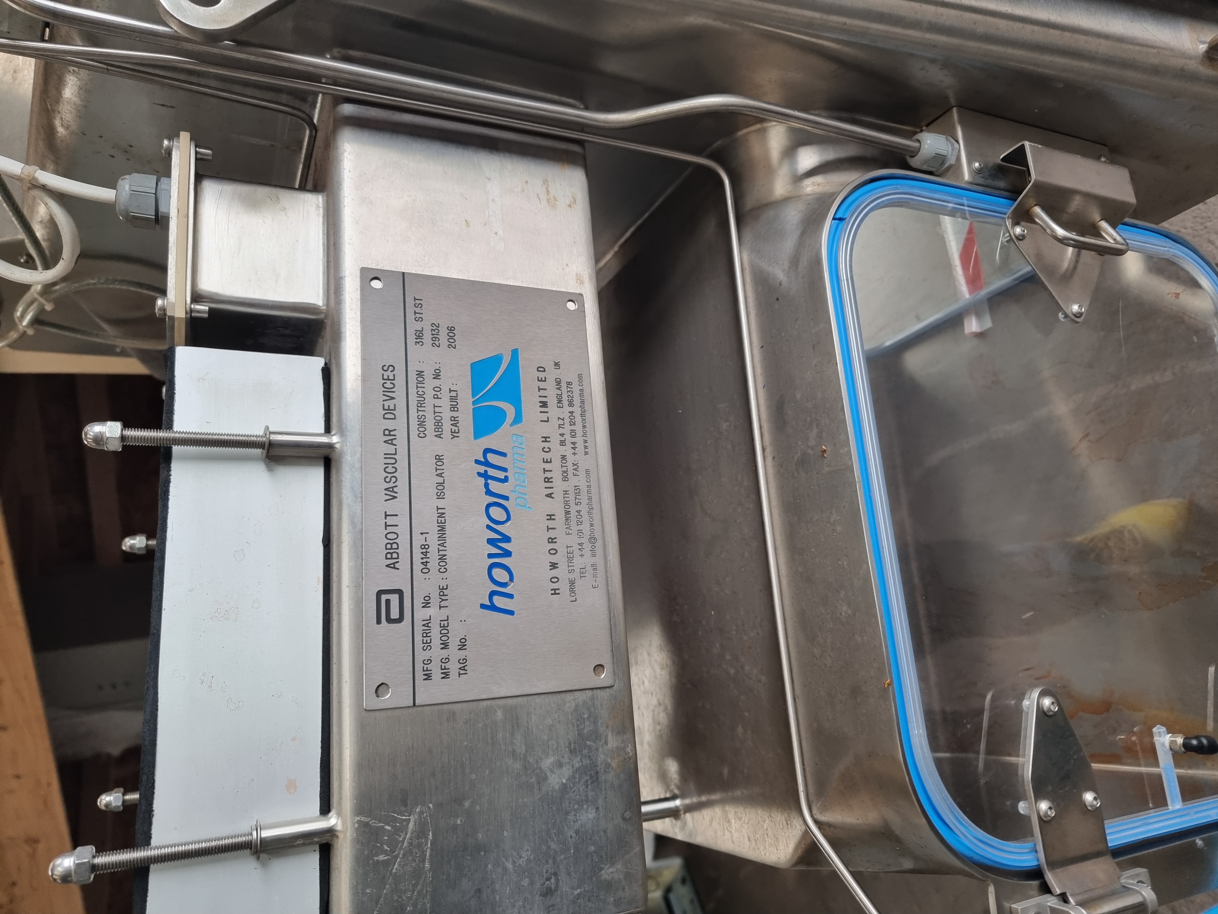 Used Howorth Pharma Containment Booth | 316L Stainless Steel