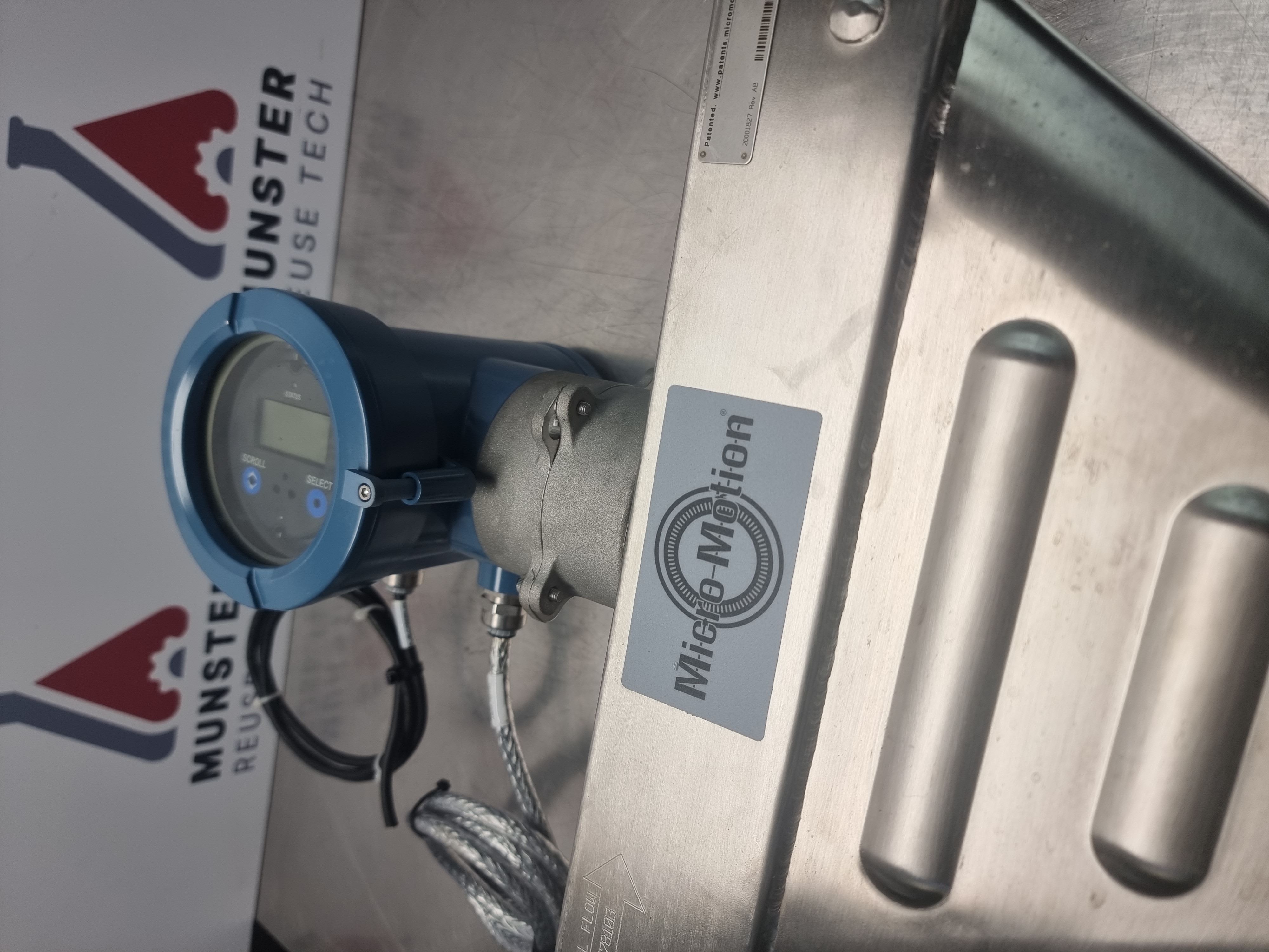 Used Micro Motion H100F138NCANEZZZZMC Mass Flow Sensor c/w 2700 Transmitter | 1" Tri Clamp