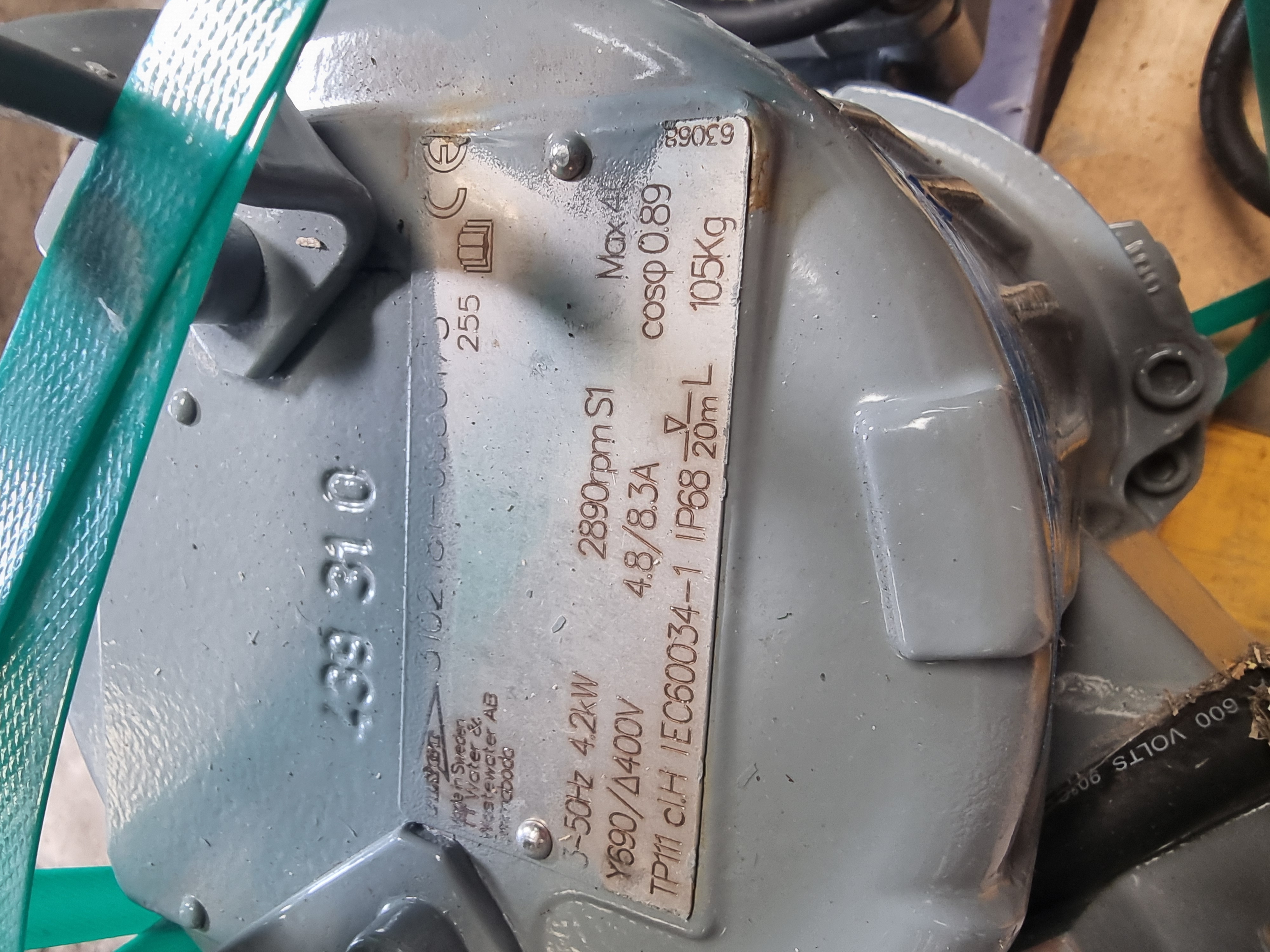 Flygt 3102 MT/HT Self Cleaning Pump | 3102.181-0930173 | 4.2kW / 2890 rpm