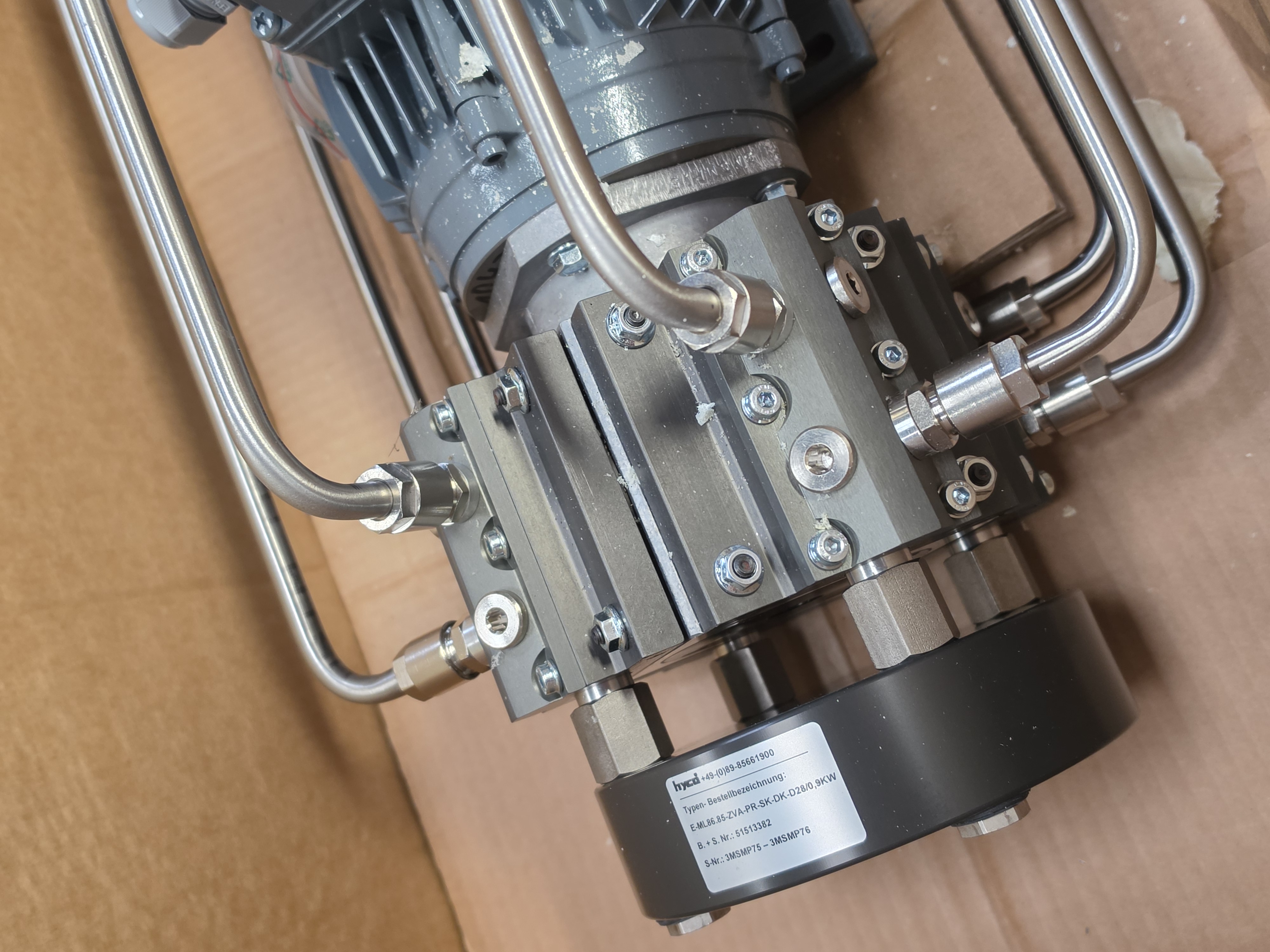 Used Hyco 8 Cylinder Diaphragm Pump | Type: E-ML86.85-ZVA-PR-SK-DK-D28/0,9kW